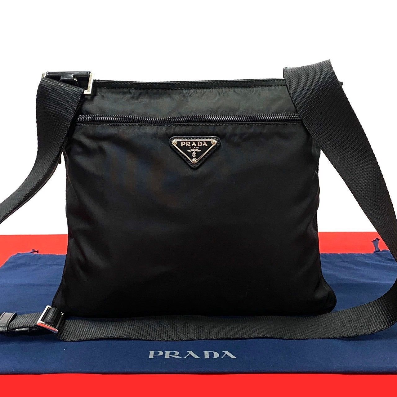 Prada Prada Shoulder Bag Black Nylon Size ONE SIZE - 1 Thumbnail