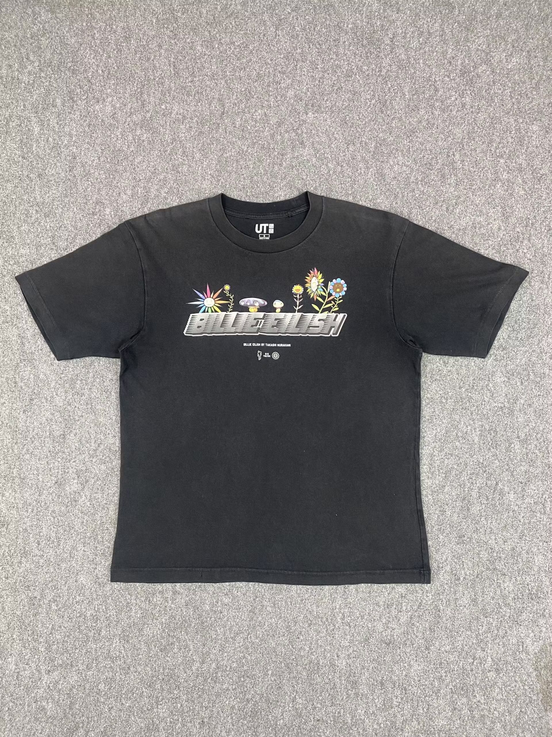 Uniqlo UNIQLO BILLIE EILISH TAKASHI MURAKAMI FADED BLACK TEE T0020 Size US S / EU 44-46 / 1 - 1 Thumbnail