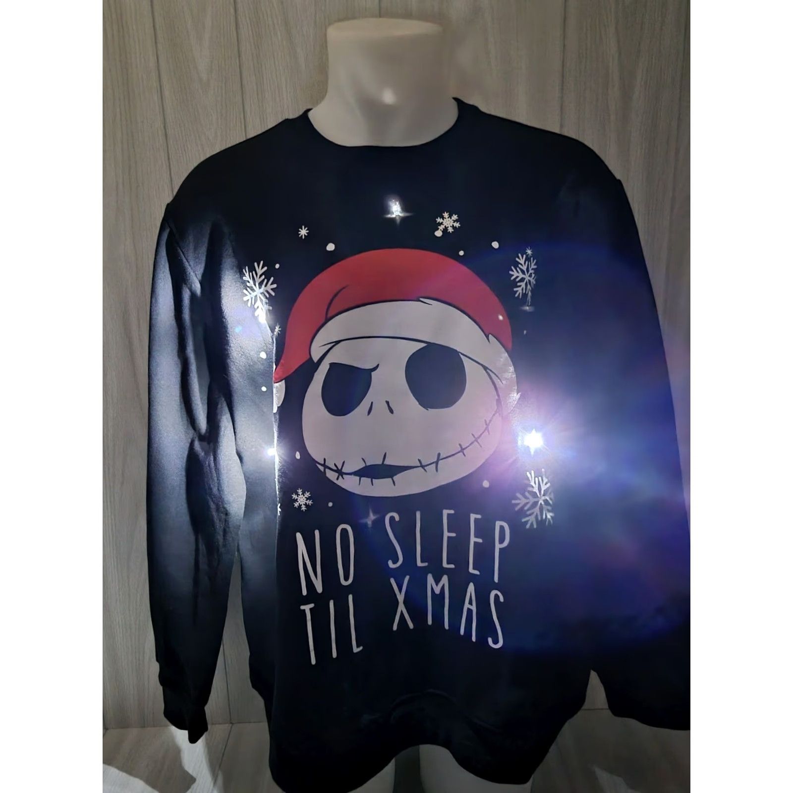 Disney VINTAGE Lighted Nightmare Before Christmas Sweater XL Jack Skellington Christmas Holiday Size XL / US 12-14 / IT 48-50 - 3 Thumbnail