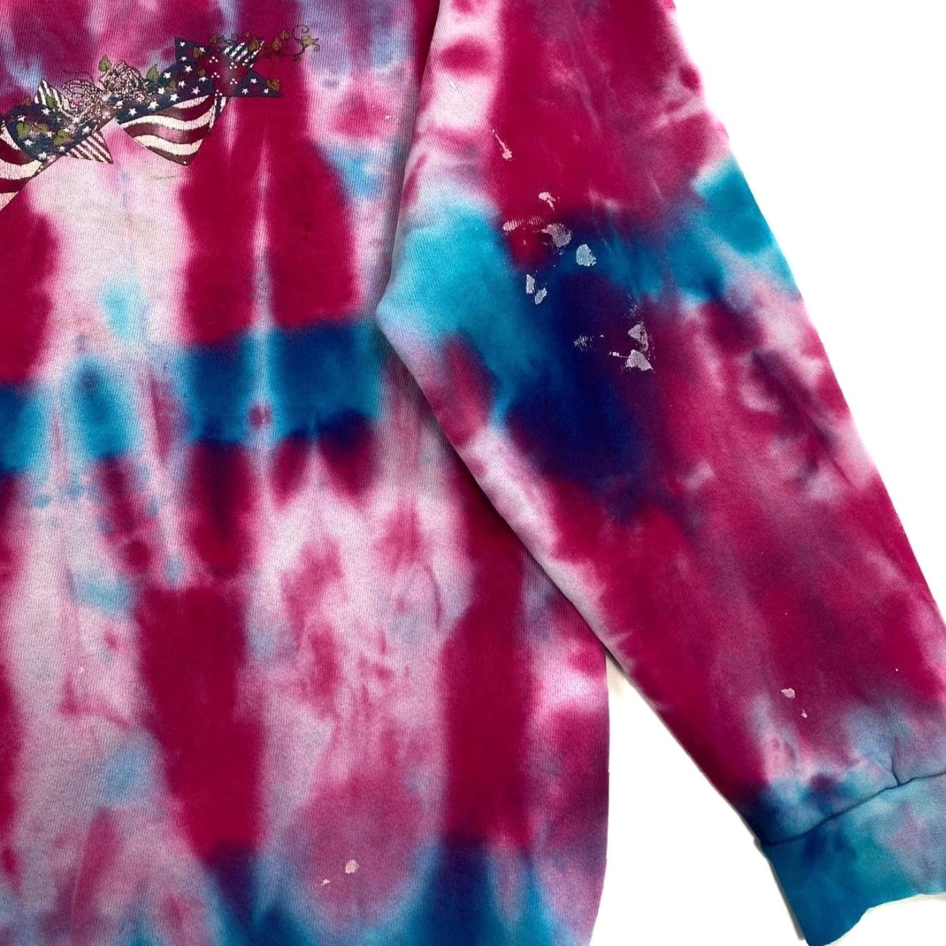 Vintage VINTAGE SANTEE HVYWT USA Flag Graphic Tie Dye Sweatshirt Large Size US L / EU 52-54 / 3 - 4 Thumbnail