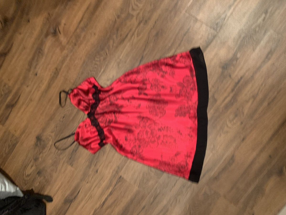 Apt. 9 Red and Black Cami Silk Dress Size M / US 6-8 / IT 42-44 - 3 Thumbnail