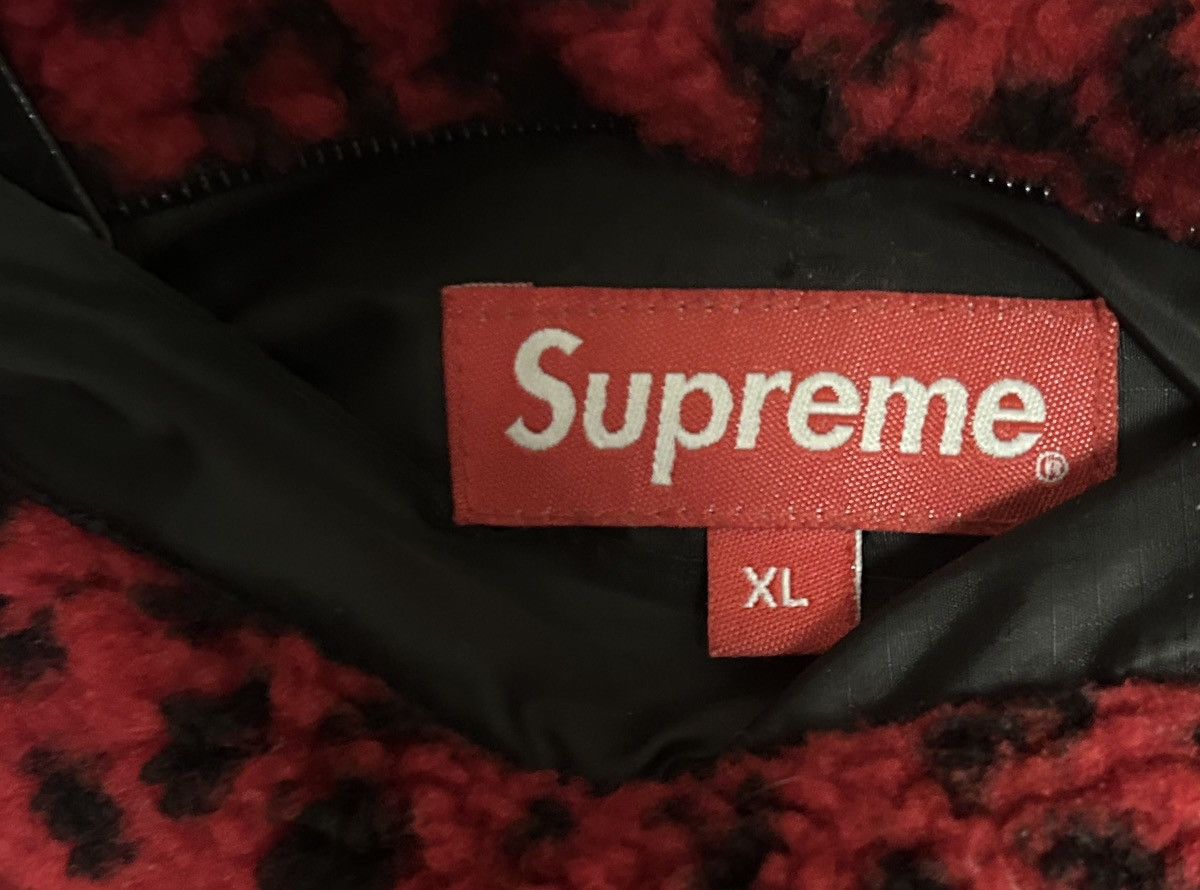 Supreme Supreme FW17 Red Leopard Reversible Fleece Size US XL / EU 56 / 4 - 6 Thumbnail