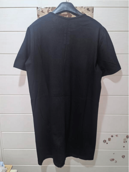 Rick Owens Rick Owens Black Patchwork Short Sleeve T-Shirt Size US L / EU 52-54 / 3 - 3 Thumbnail