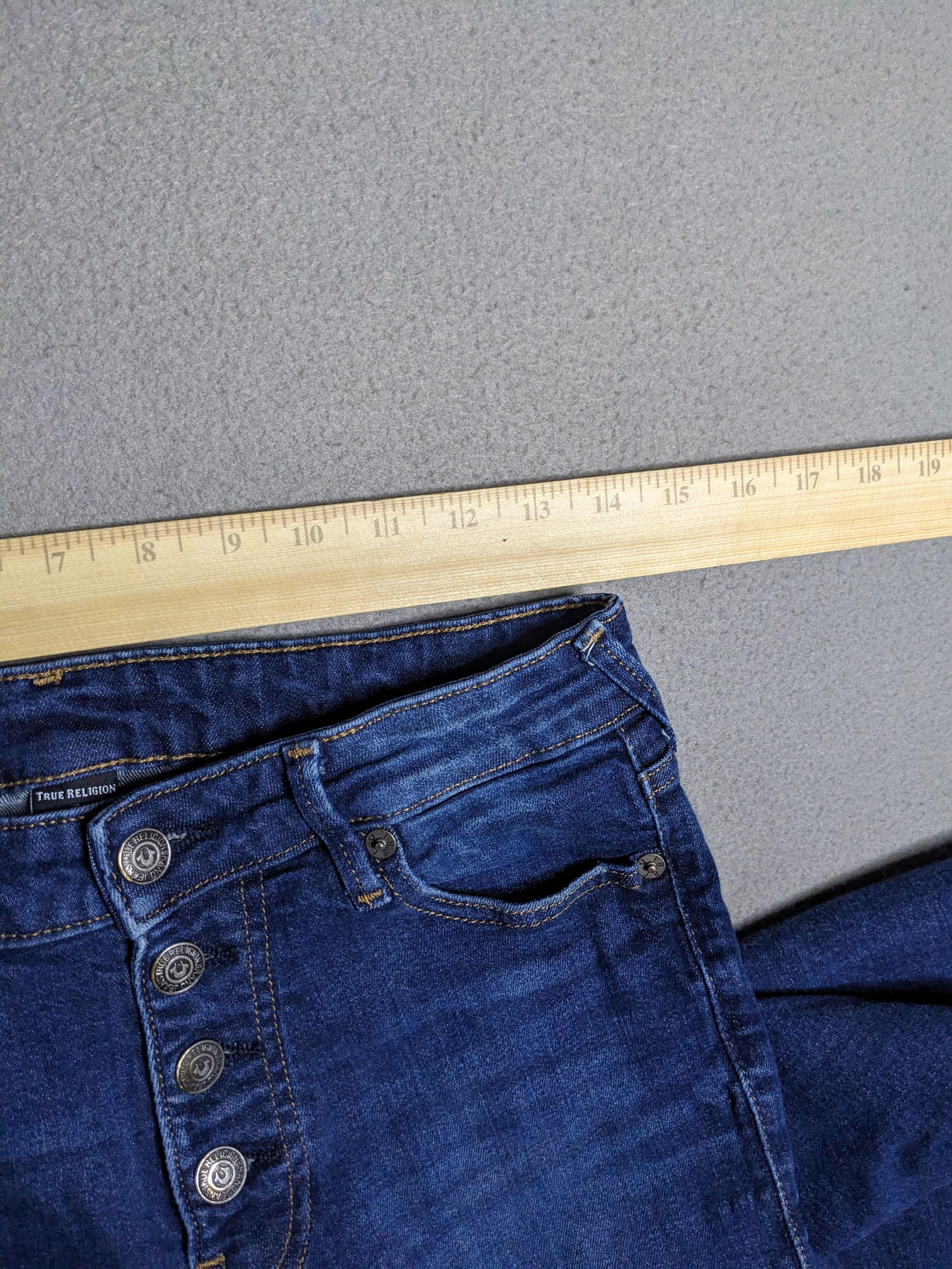 True Religion True Religion Womens Halle Skinny Jeans 28x28 Button Fly Y2K Size 28" / US 6 / IT 42 - 17 Thumbnail