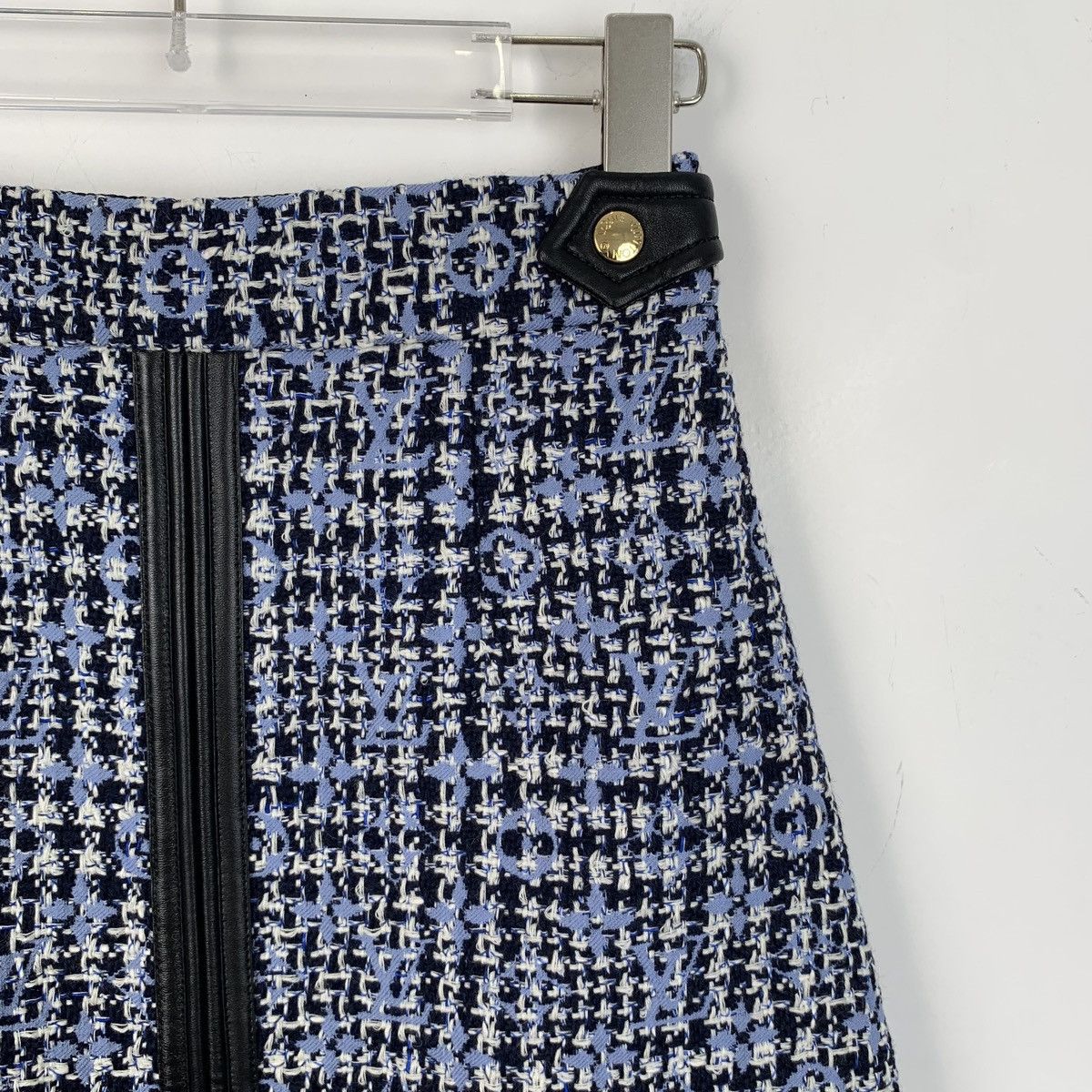 Louis Vuitton Louis Vuitton Blue All-over Logo Jacquard Skirt K26WX Size 24" / US 00 / IT 34 - 3 Thumbnail