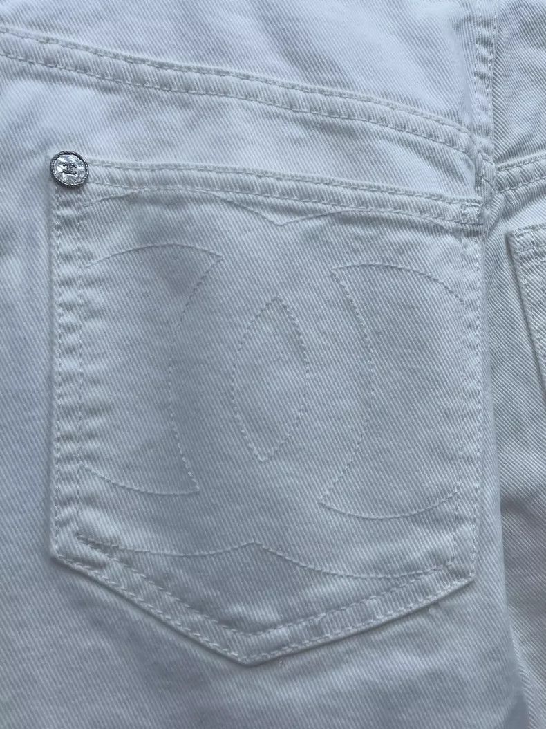 Chanel Chanel White Lace Denim Pants -2505 Size 33" - 8 Thumbnail