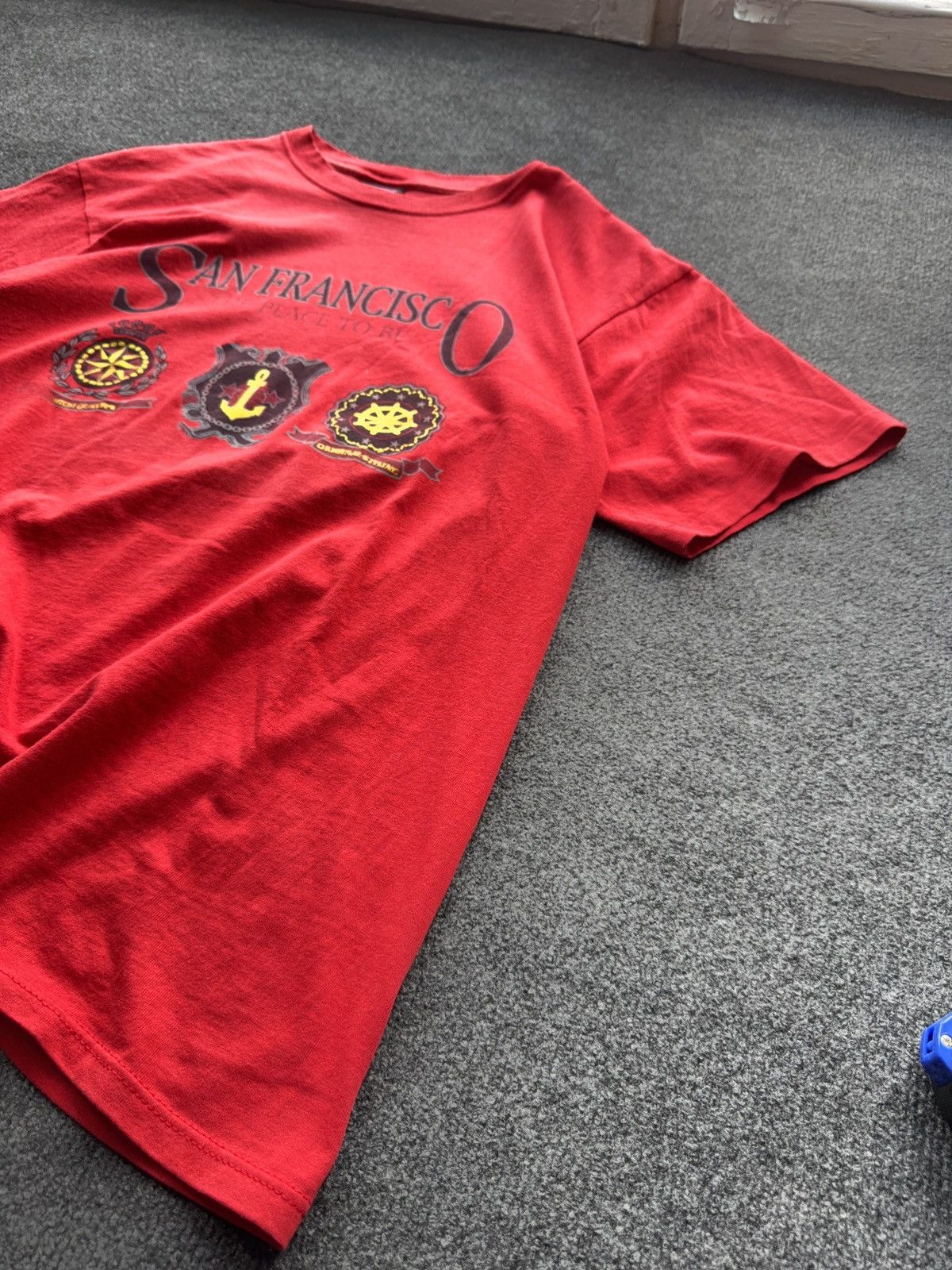 Vintage Vintage 90s Retro San Francisco Graphic T-Shirt Red Cotton Size US L / EU 52-54 / 3 - 3 Thumbnail
