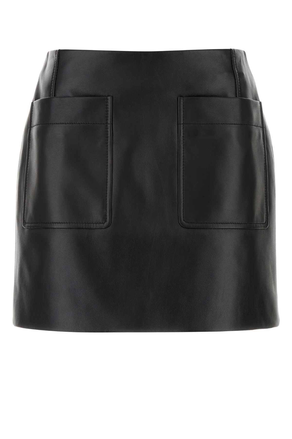 Bottega Veneta Black Leather Mini Skirt Size 27" / US 4 / IT 40 - 1 Thumbnail