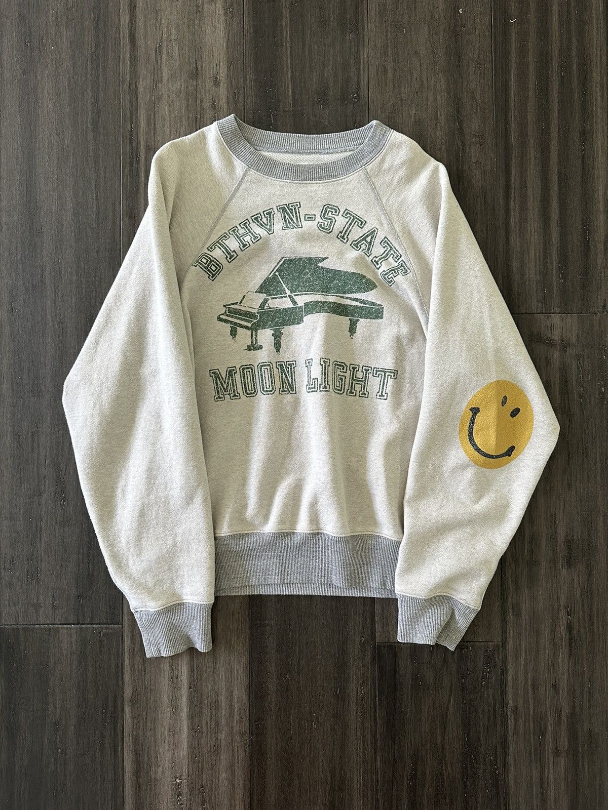 image of Kapital Bthvn-State Smiley Sweater Grey 4, Men's (Size XL)