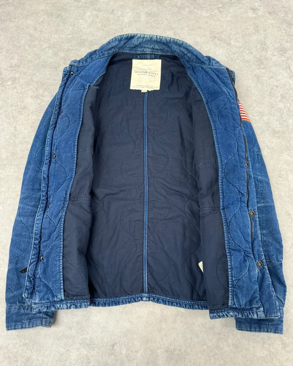 Polo Ralph Lauren 2010s Ralph Lauren Denim USA Flag Blue Aviator Denim Jacket Size US M / EU 48-50 / 2 - 9 Thumbnail