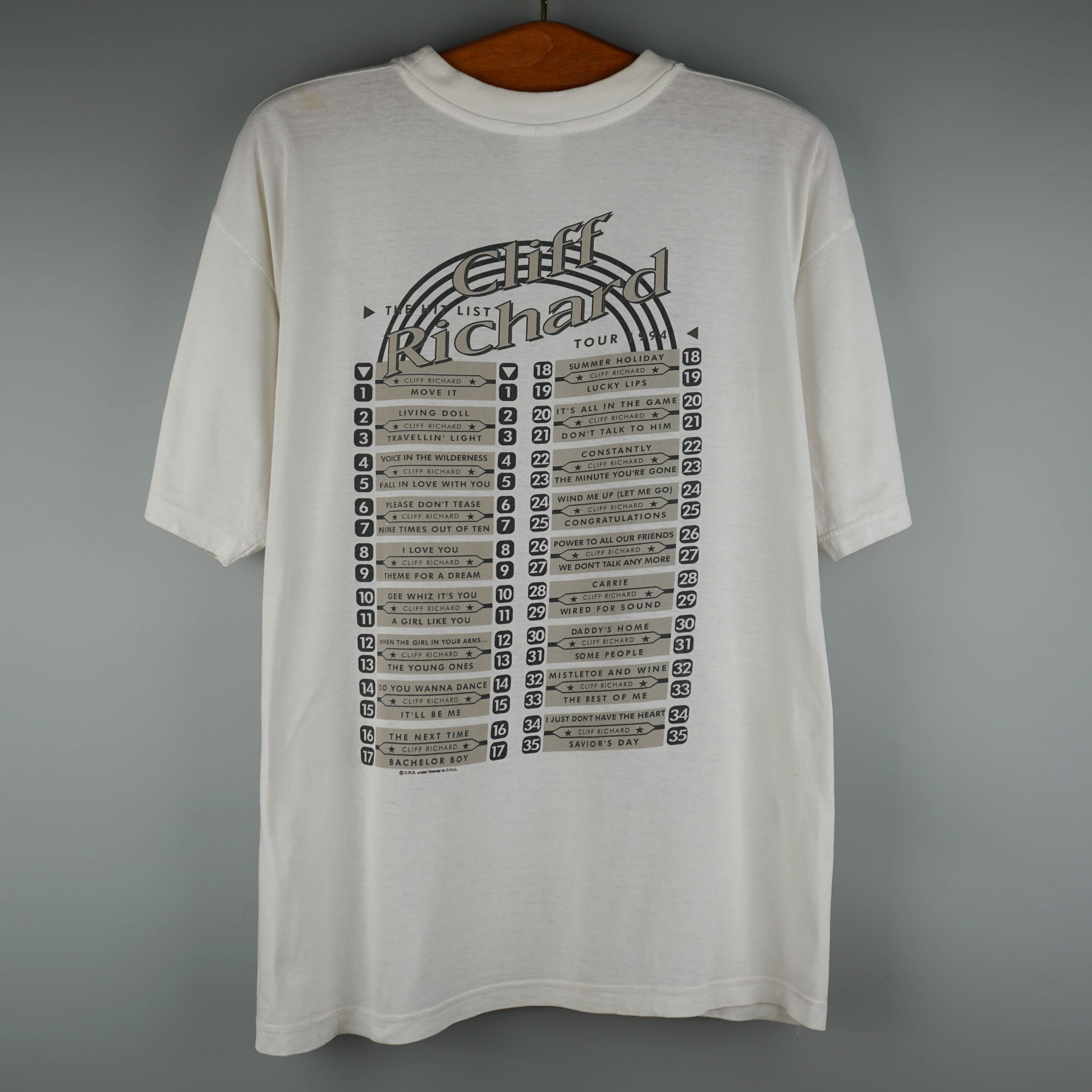 Band Tees × Vintage Vintage 1994 Cliff Richard T-Shirt Size US XL / EU 56 / 4 - 13 Thumbnail