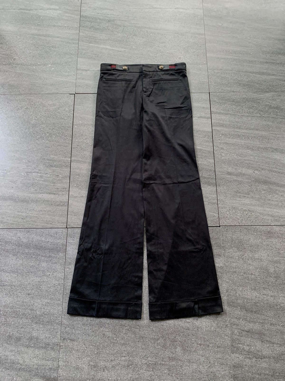 Gucci FREE TAX! Flared Belted Trousers By Gianni Frida Size US 31 - 2 Thumbnail