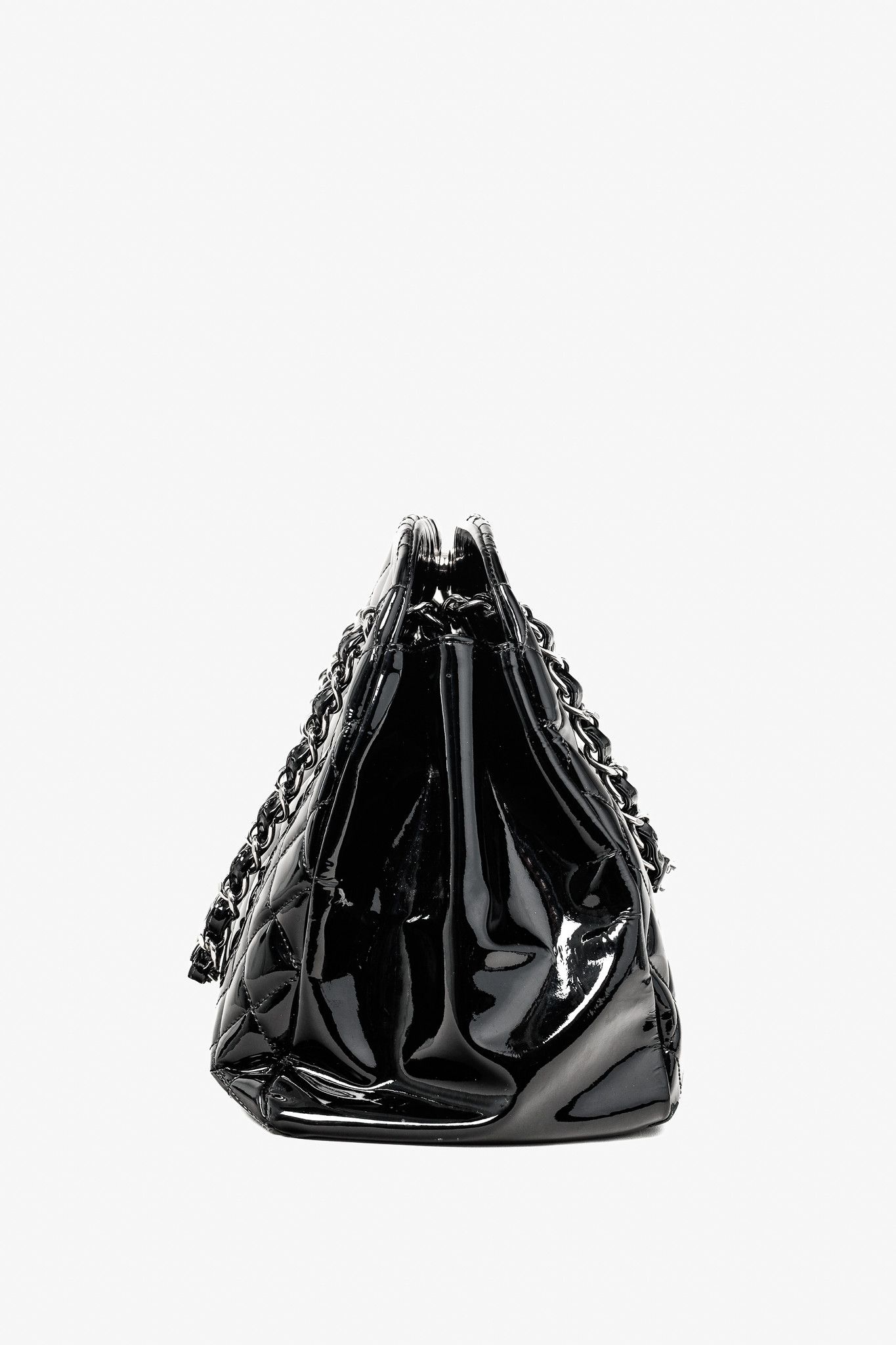 Chanel Chanel Just Mademoiselle Quilted Patent Leather Handbag Size ONE SIZE - 3 Thumbnail