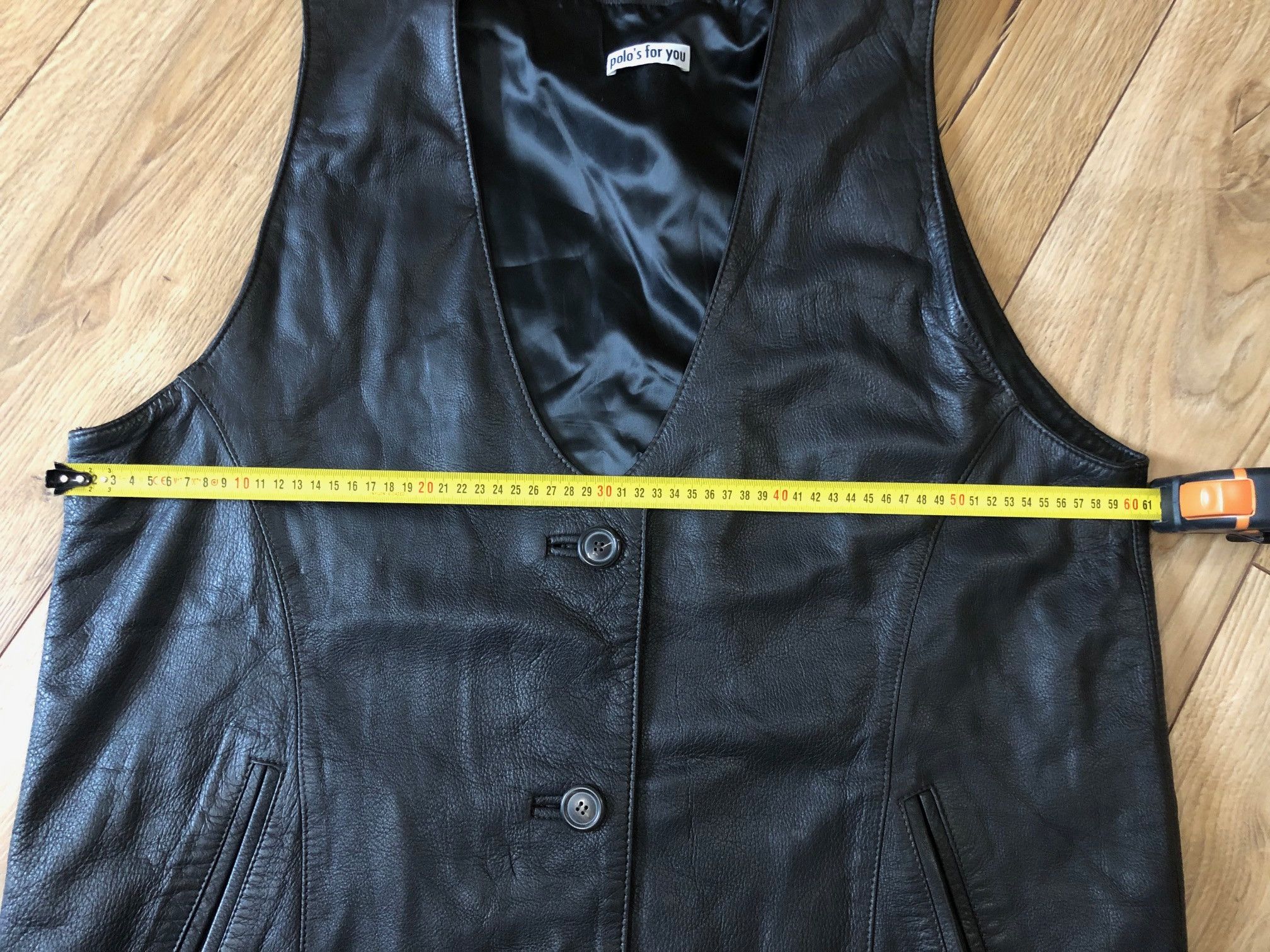 Leather Long brown leather vest 3XL-5XL Size US XXL / EU 58 / 5 - 2 Thumbnail