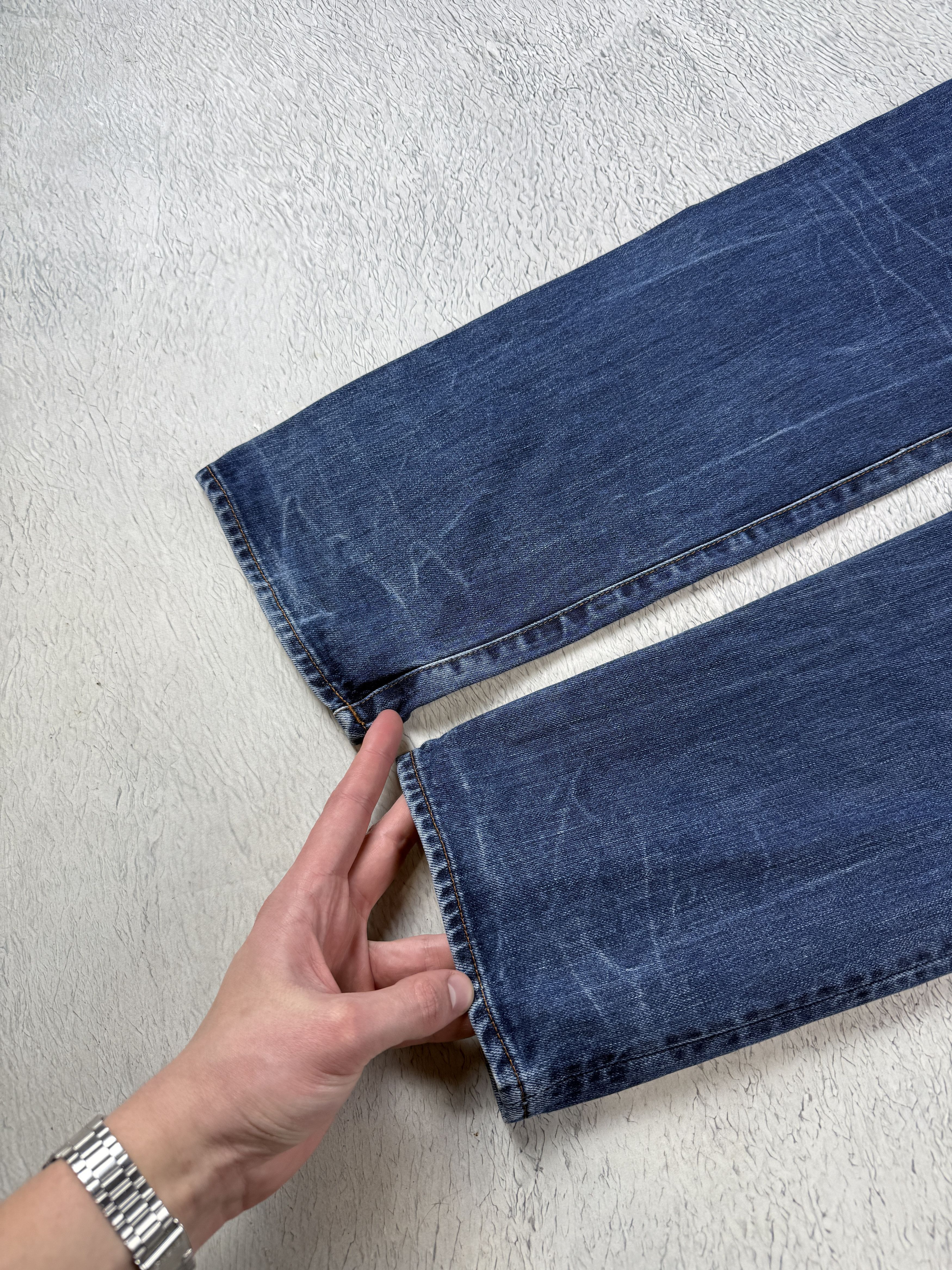 G-Star G-Star Raw Denim Jeans Stean Tapered Blue Distressed Denim Size US 32 / EU 48 - 13 Thumbnail