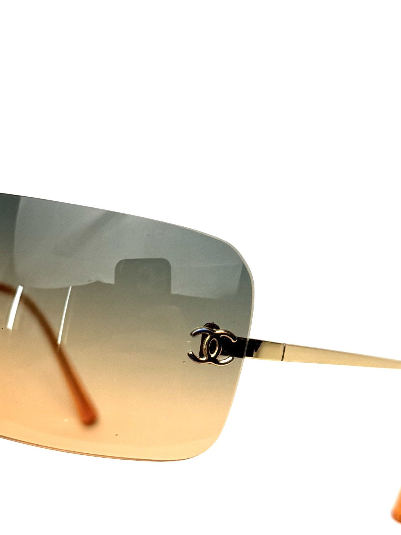 Chanel Iconic Chanel 4017 Rimless Gradient Orange Sunglasses Size ONE SIZE - 3 Thumbnail