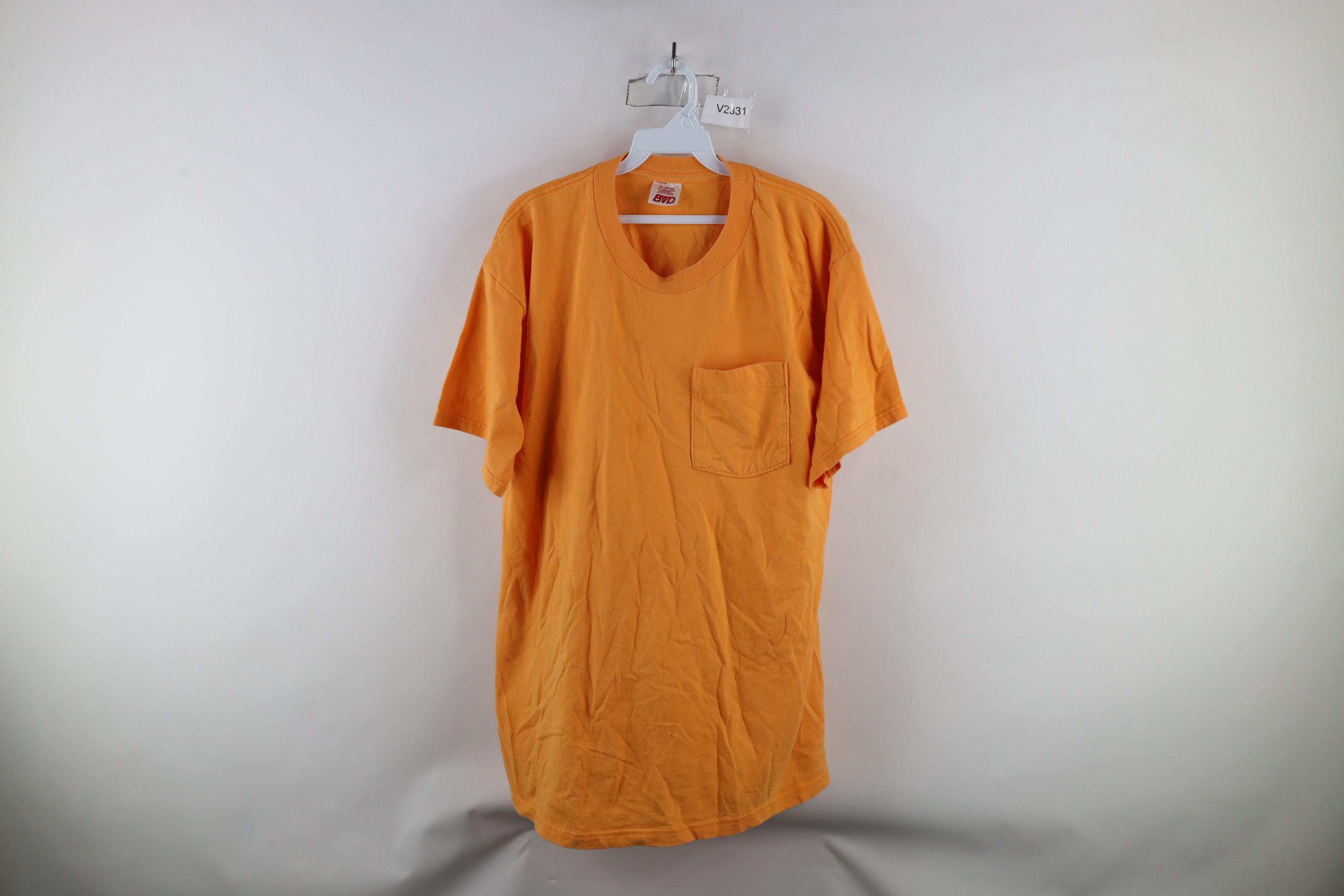 Vintage Vintage 90s Streetwear Short Sleeve T-Shirt Orange Cotton Size US XL / EU 56 / 4 - 1 Thumbnail