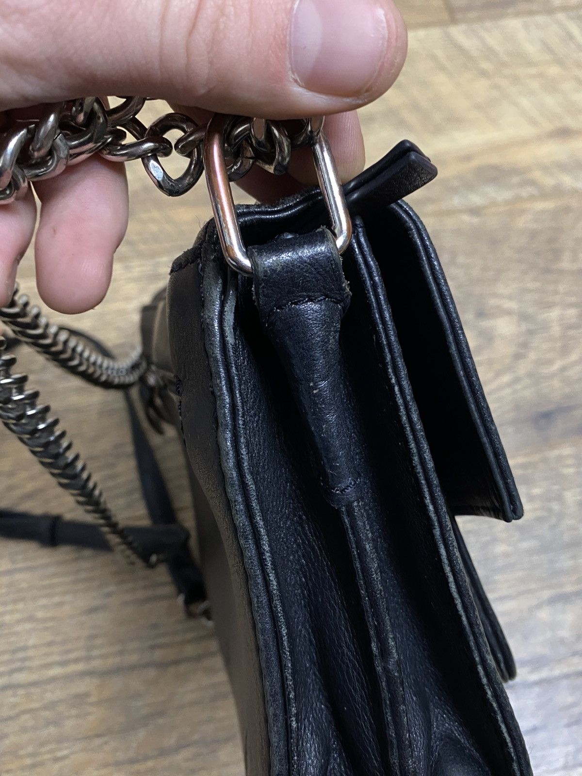 Japanese Brand Markberg Denmark Black Leather Crossbody Bag Silver Buckle Size ONE SIZE - 5 Thumbnail
