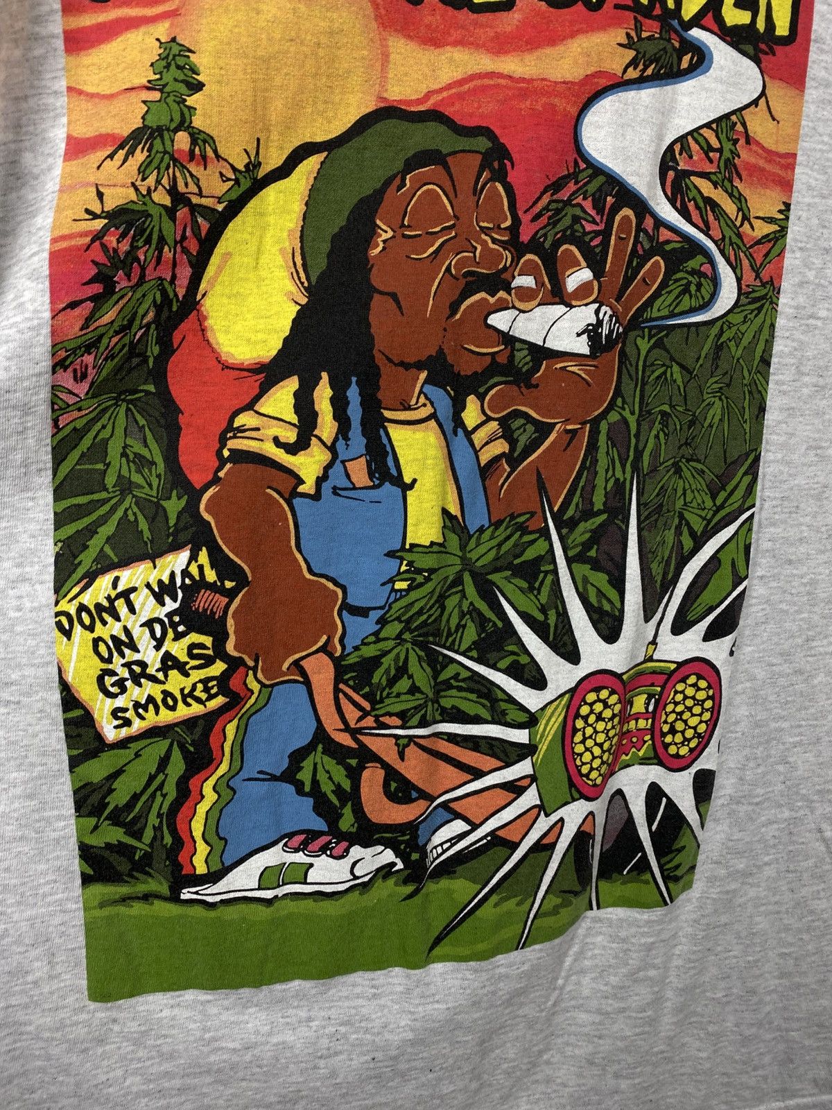 Other 🚭Vintage 90s T-Shirt Weedin Me Garden Bib Marley RastaTee🚭 Size US XL / EU 56 / 4 - 6 Thumbnail
