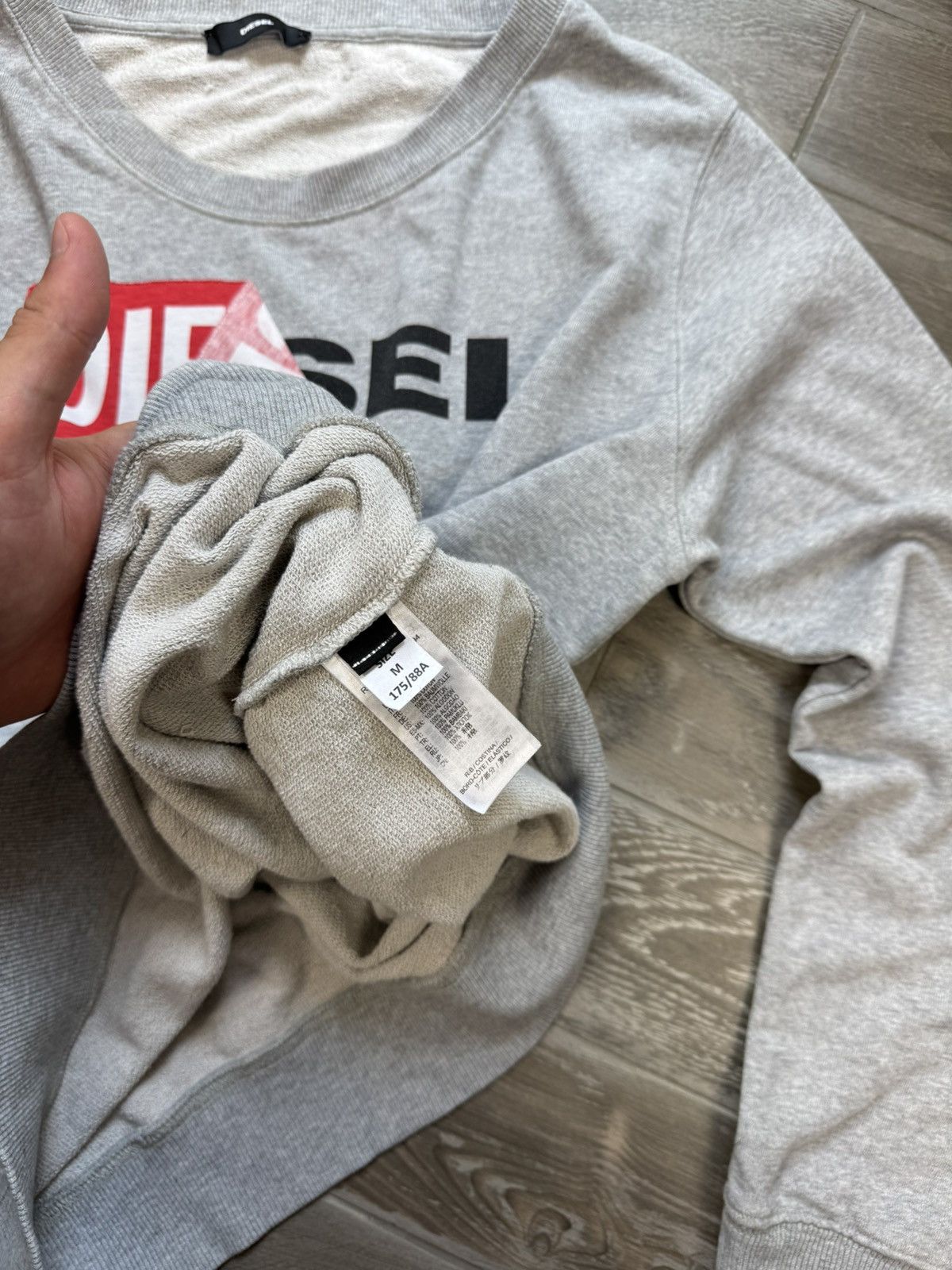 Diesel Vintage Diesel Sweater Big Log 90 Striped Avantgarde Y2K Size US M / EU 48-50 / 2 - 6 Thumbnail
