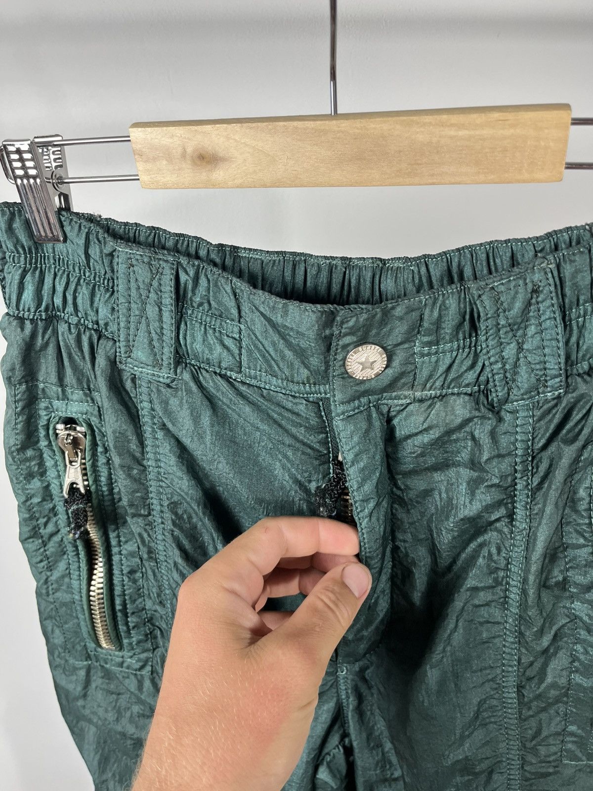Vintage Vintage Ski Sunset Wear green nylon ski pants 50 Austria Size US 34 / EU 50 - 6 Thumbnail