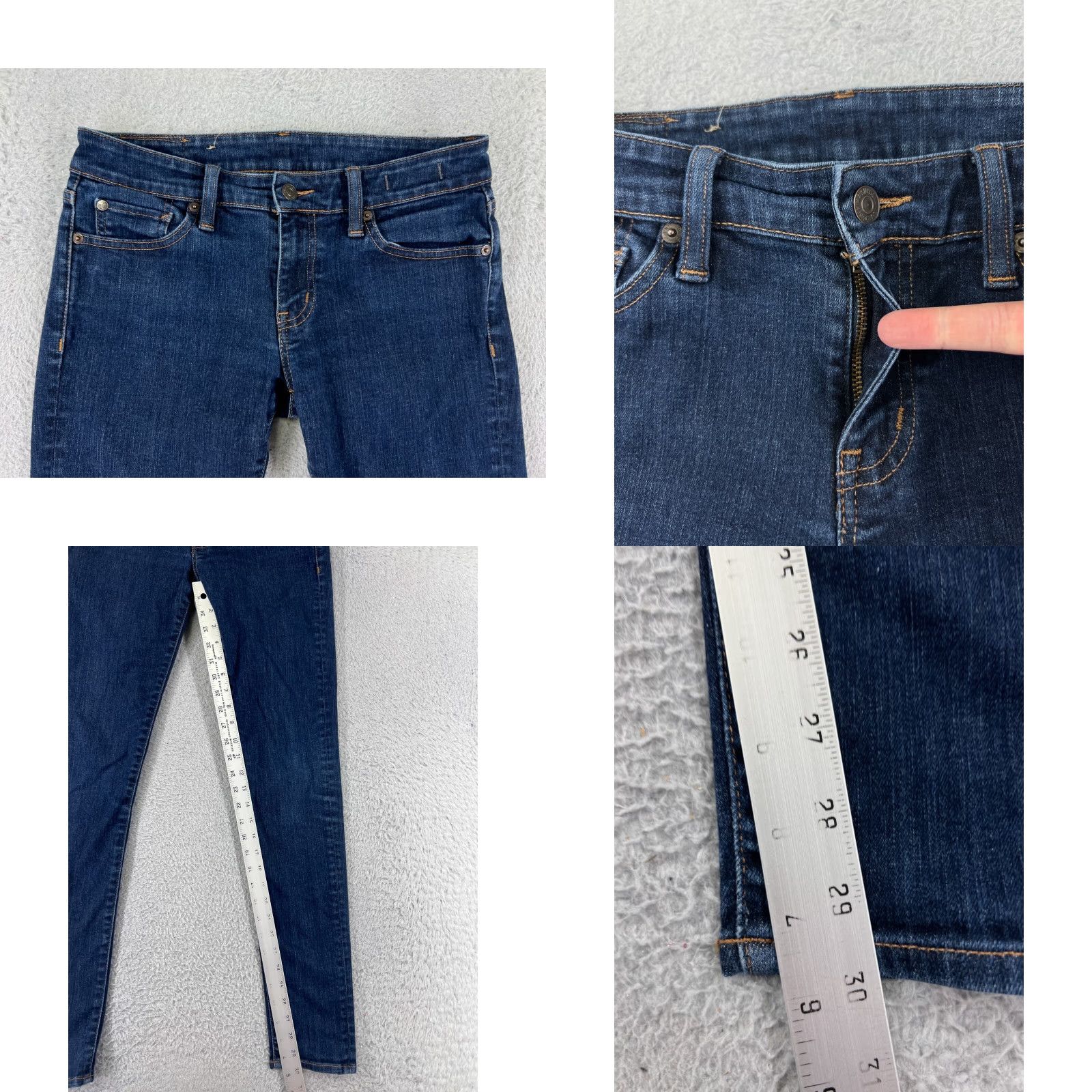 Ralph Lauren Ralph Lauren Jeans Womens 27 Blue Denim Skinny Low Rise Dark Wash Cotton Size 27" / US 4 / IT 40 - 8 Thumbnail