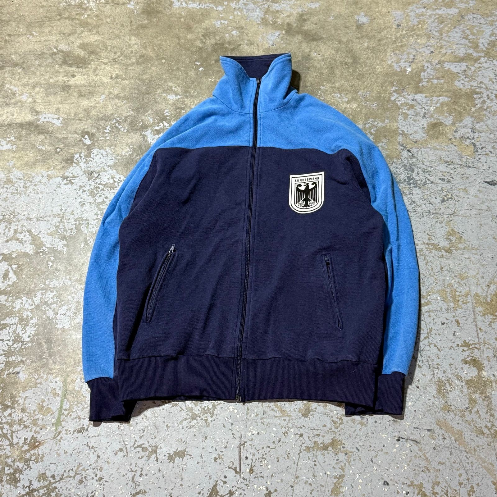 Vintage German Army Bundeswehr Jacket Mens Large (52) Blue Full Zip ...