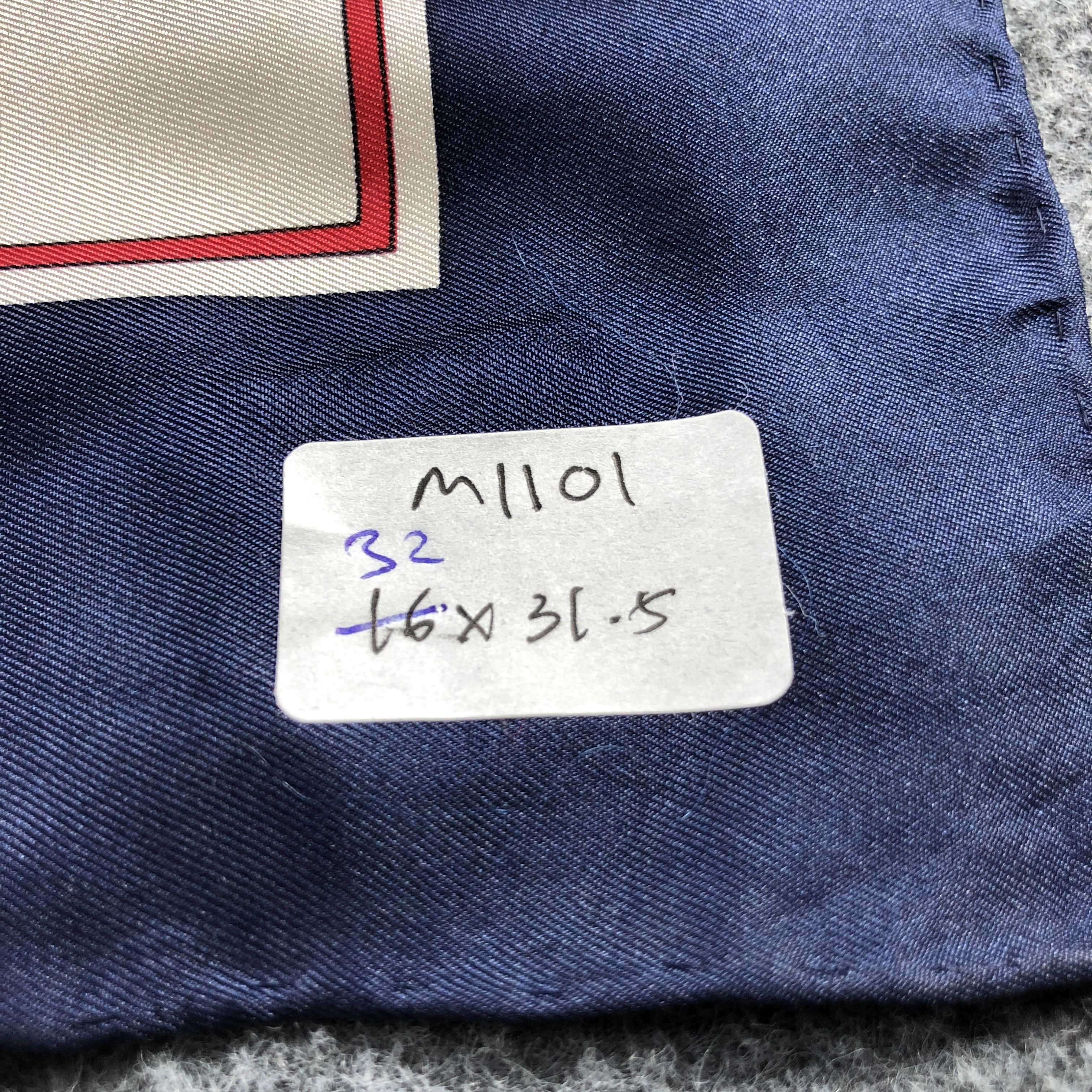 Hardy Amies Hardy Amies Luxury Hand Rolled Silk Scarf M1101 Size ONE SIZE - 12 Thumbnail