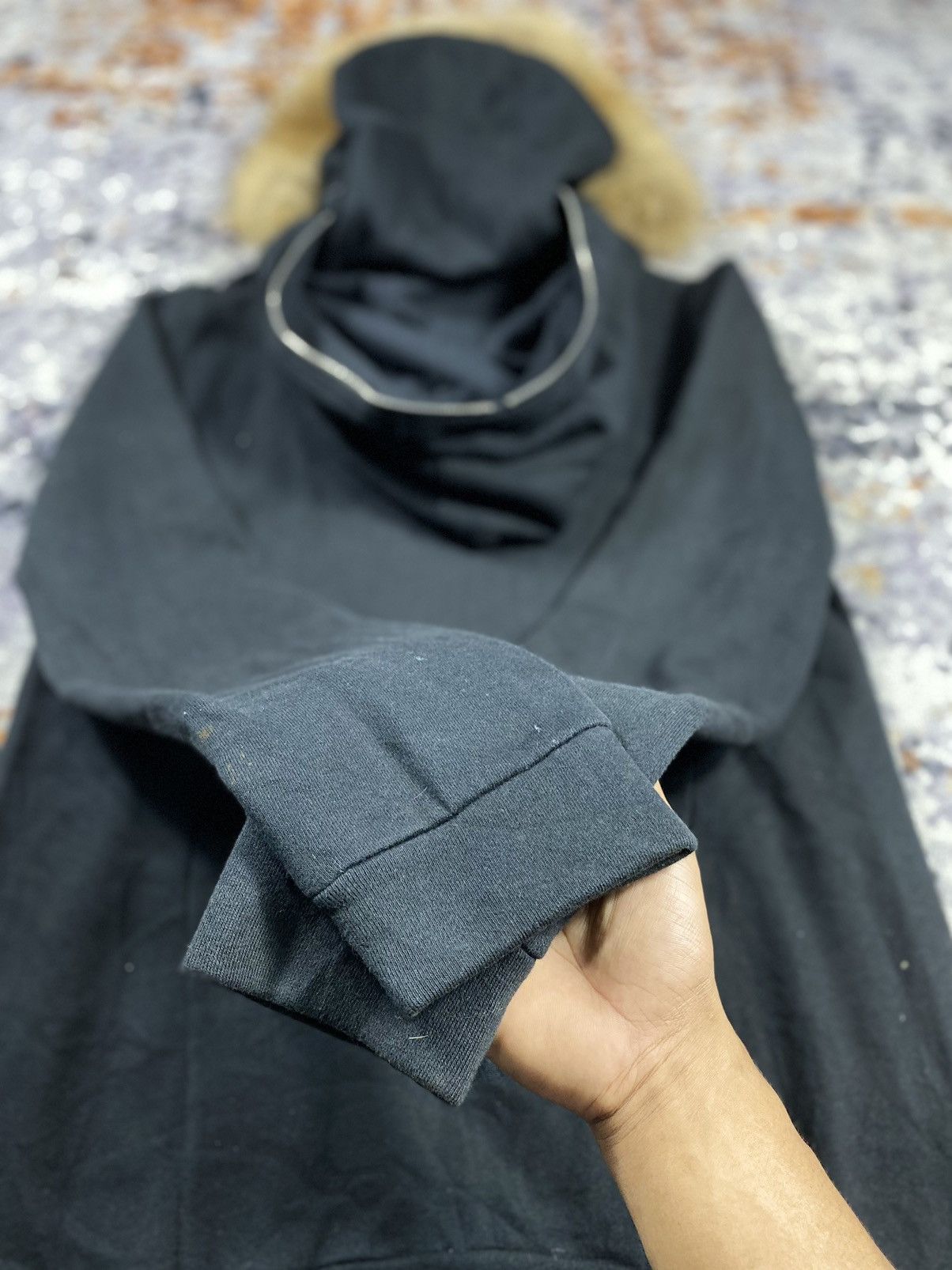 Japanese Brand Double Layer Fur Zip Hoodie Black LGB style Size US S / EU 44-46 / 1 - 6 Thumbnail