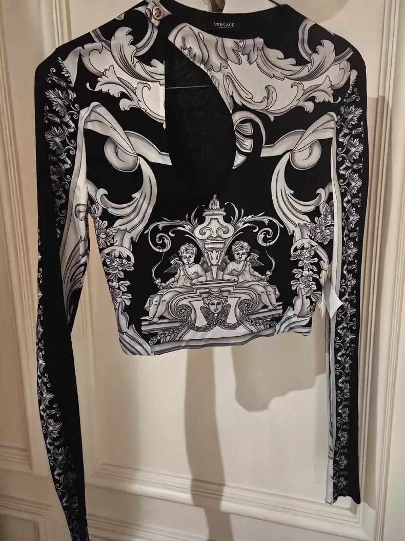 Versace Versace Color-block graphic-print cropped base layer Size S / US 4 / IT 40 - 3 Thumbnail