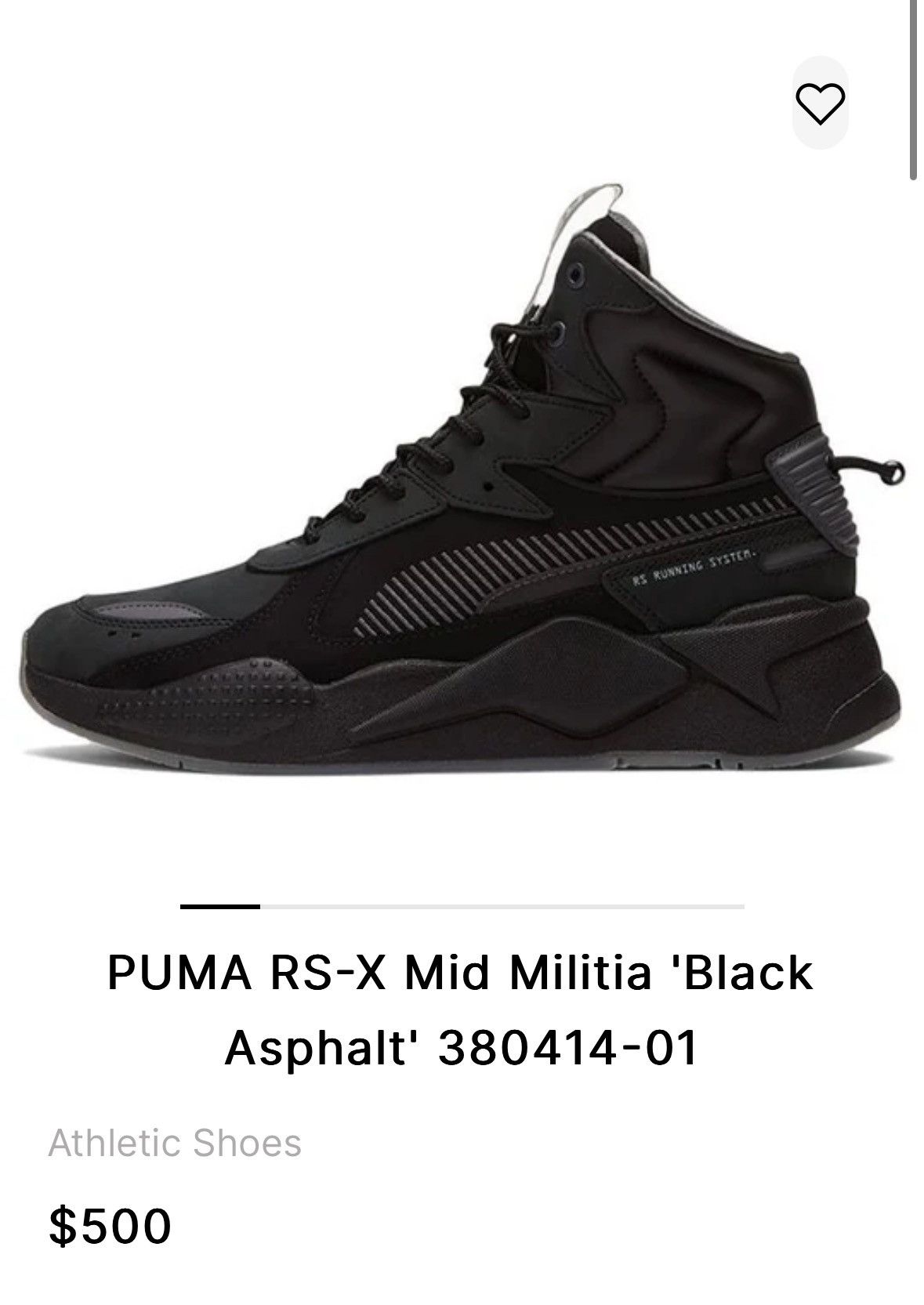 Puma puma rs-x mid s militia size 12 - rare Size US 12 / EU 45 - 19 Thumbnail