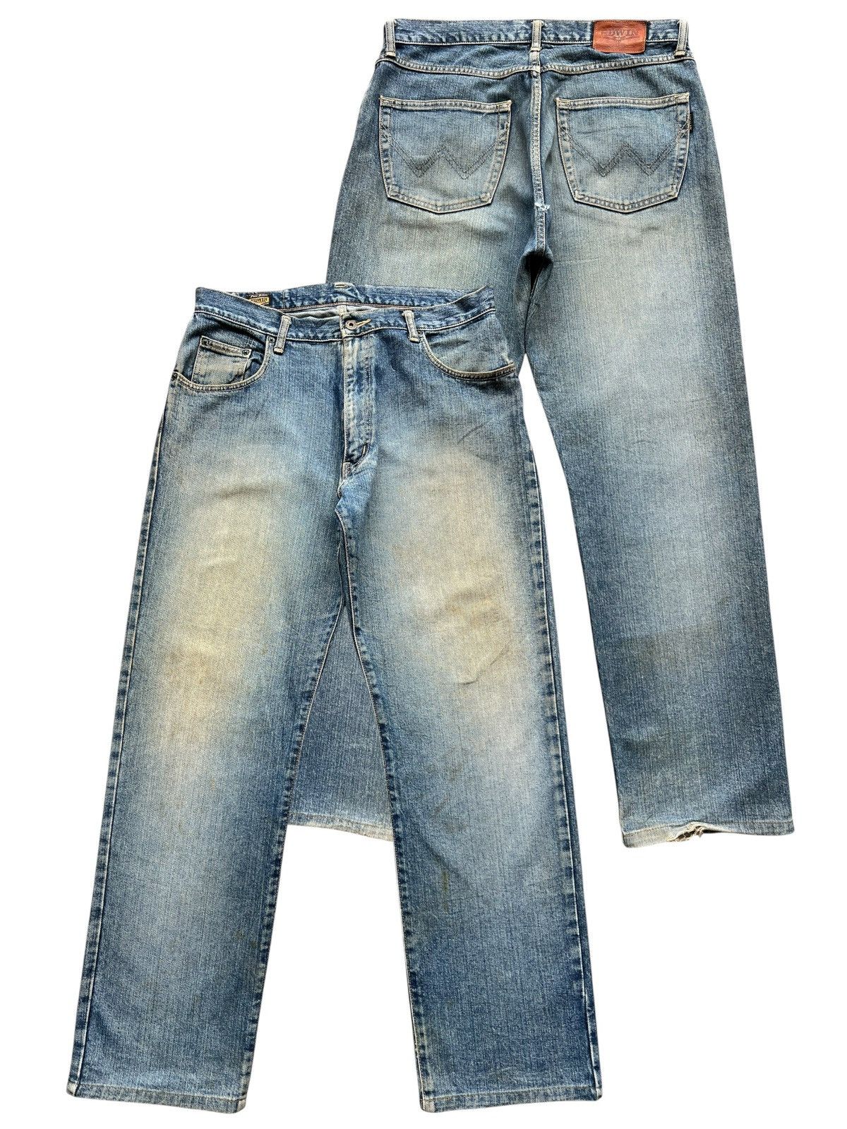 Edwin Vintage Edwin Baggy Distressed Mudwash Denim Jeans 34x31 Size US 34 / EU 50 - 1 Thumbnail