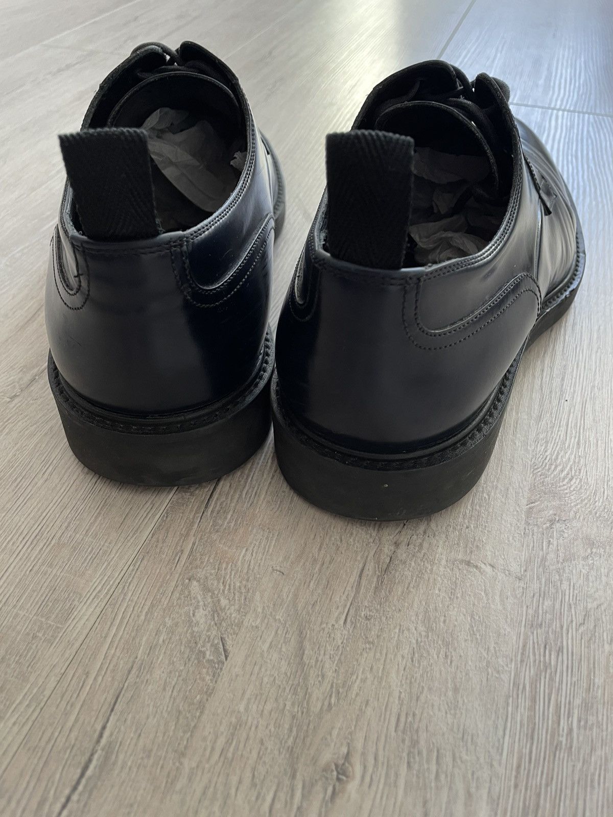 Dior Dior Patent Leather Distressed Lace Up Bee Logo Derby Size US 9.5 / EU 42-43 - 12 Thumbnail
