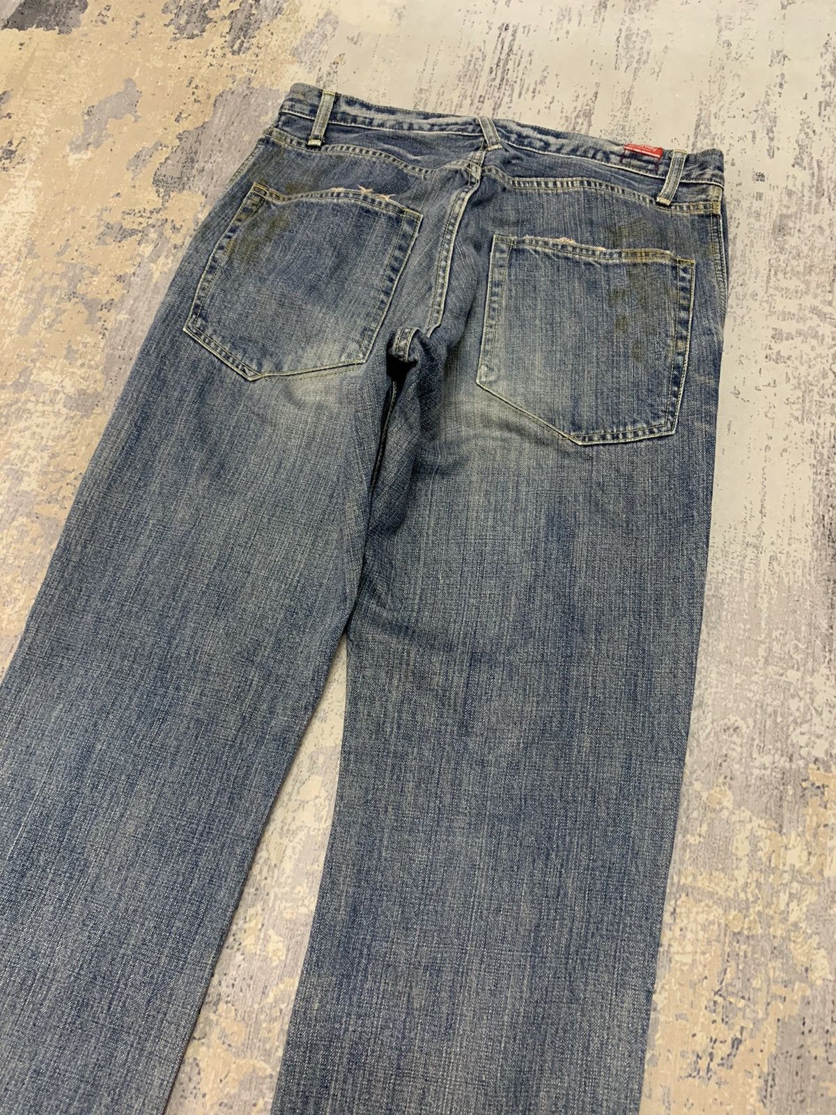 Japanese Brand Vintage Blueway Japanese Mud Wash Distressed Baggy Fit Jeans Size US 32 / EU 48 - 10 Thumbnail