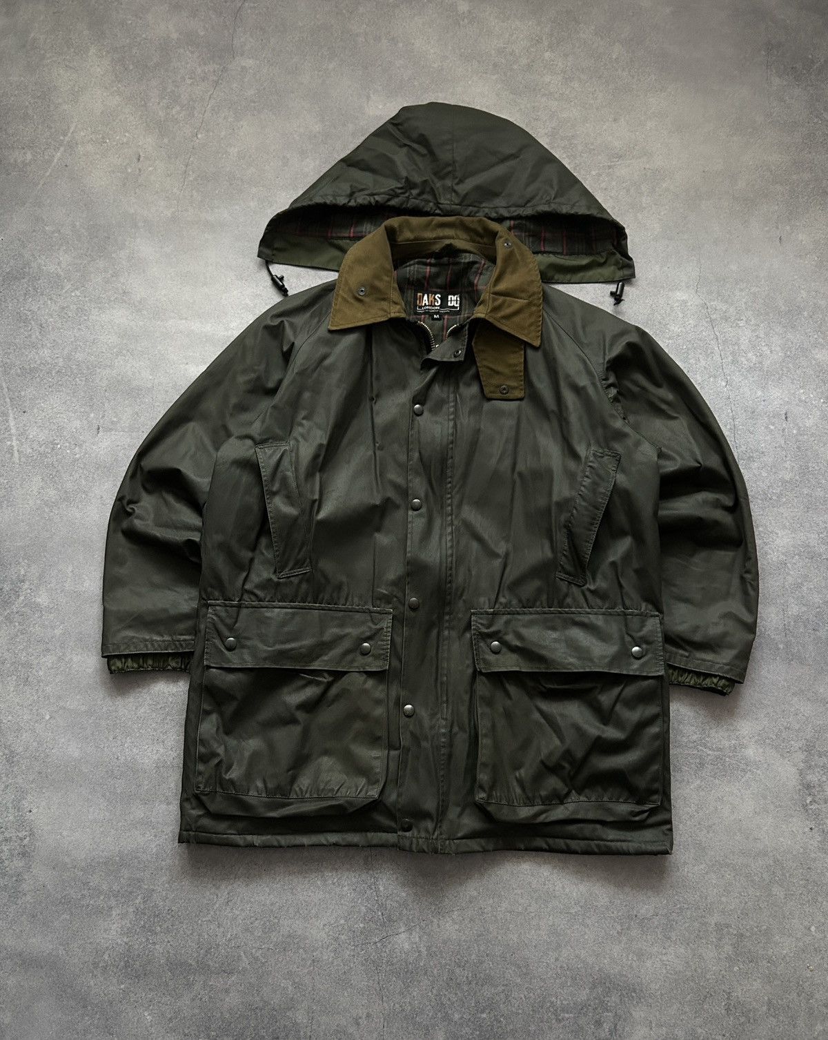 DAKS × Vintage Vintage DAKS London hooded coat mens rare( Barbour style) Size US M / EU 48-50 / 2 - 1 Thumbnail
