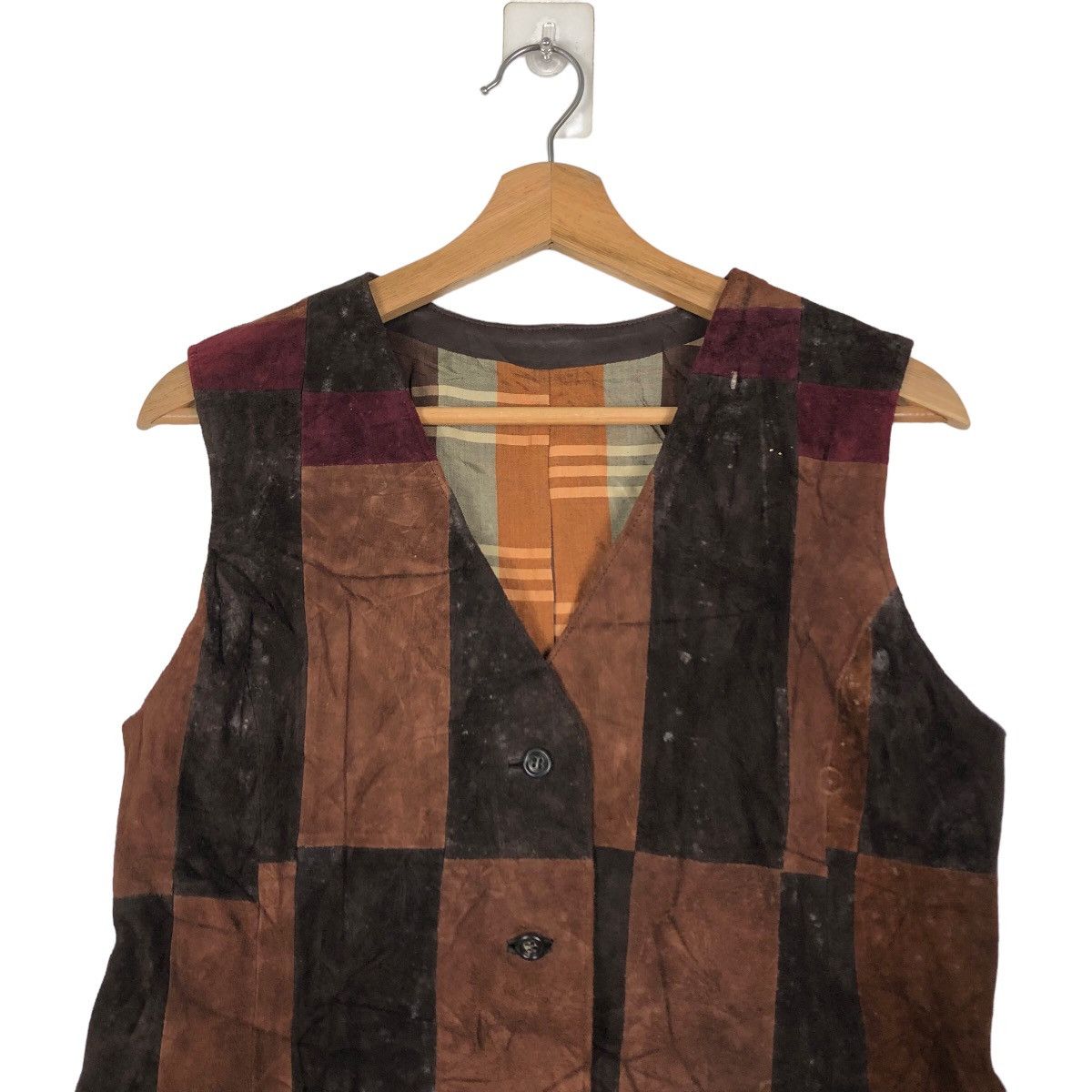 Japanese Brand 🔥Kapital Japan Design Vest Tank Top Tartan Design Patchwork Size US M / EU 48-50 / 2 - 3 Thumbnail