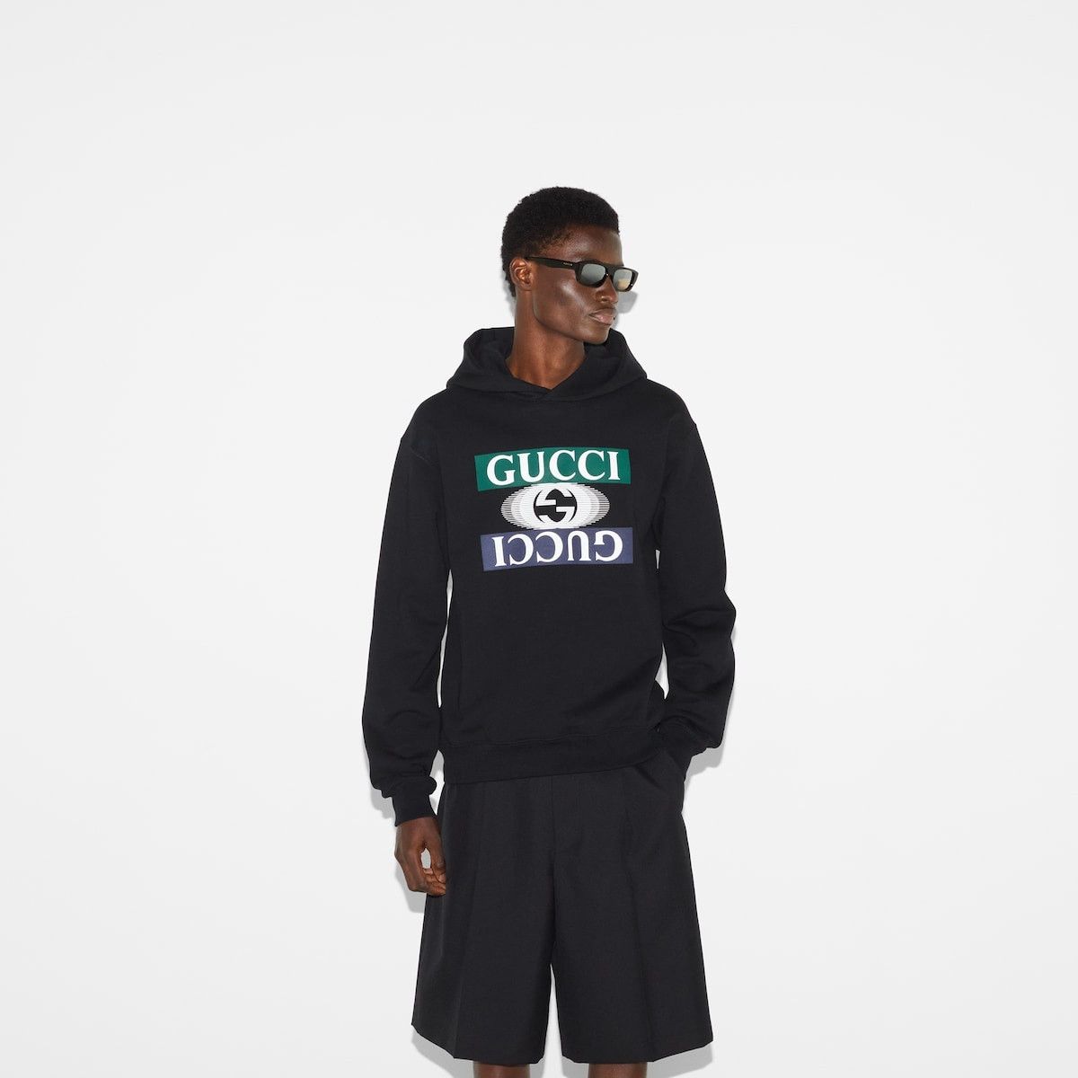 Gucci o1s1wg110925 Cotton Jersey Hooded Sweatshirt in Black Size US XS / EU 42 / 0 - 3 Thumbnail