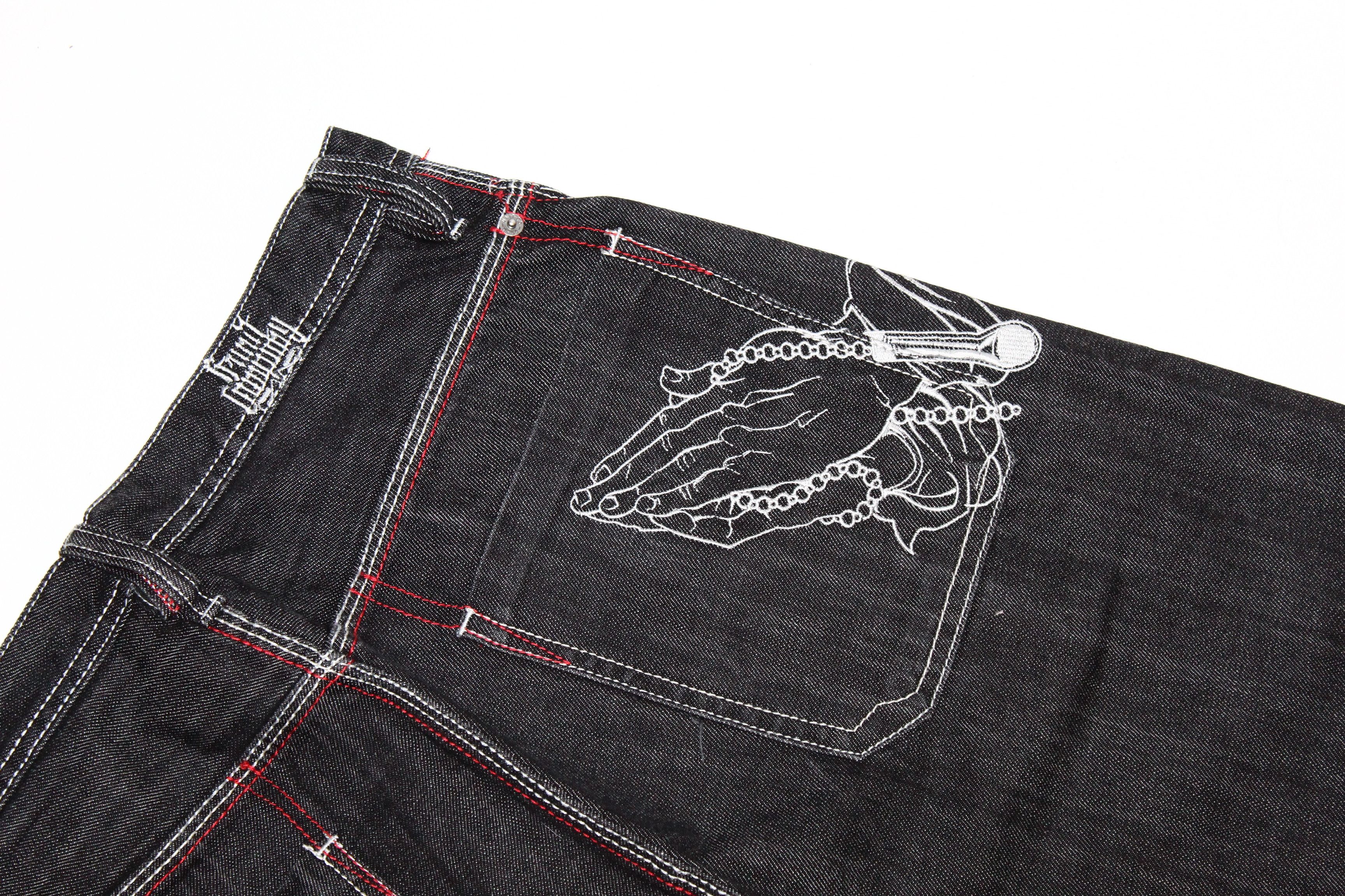 G-Unit 💥VTG💥 G-Unit OG Logo Embroidery Baggy Raw Denim Jeans Size US 32 / EU 48 - 8 Thumbnail