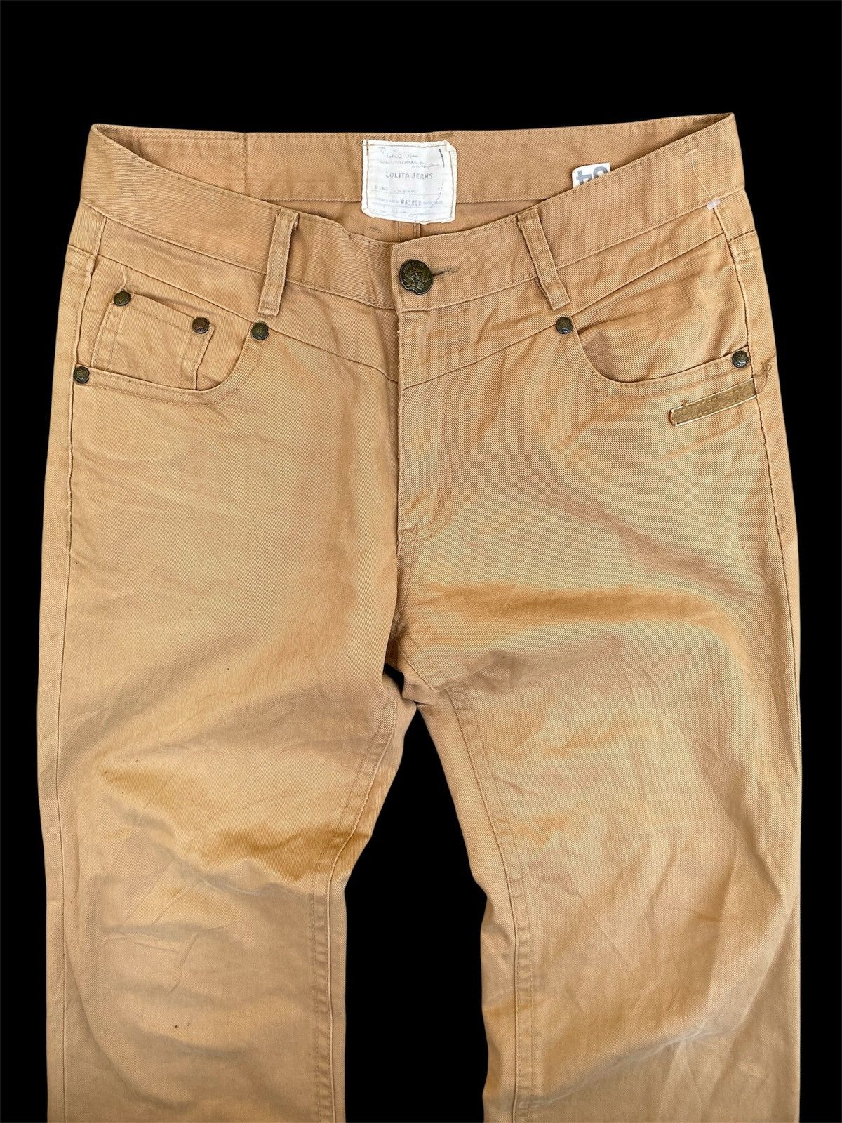 If Six Was Nine Lolita Distressed Flared Jeans Size US 34 / EU 50 - 4 Thumbnail