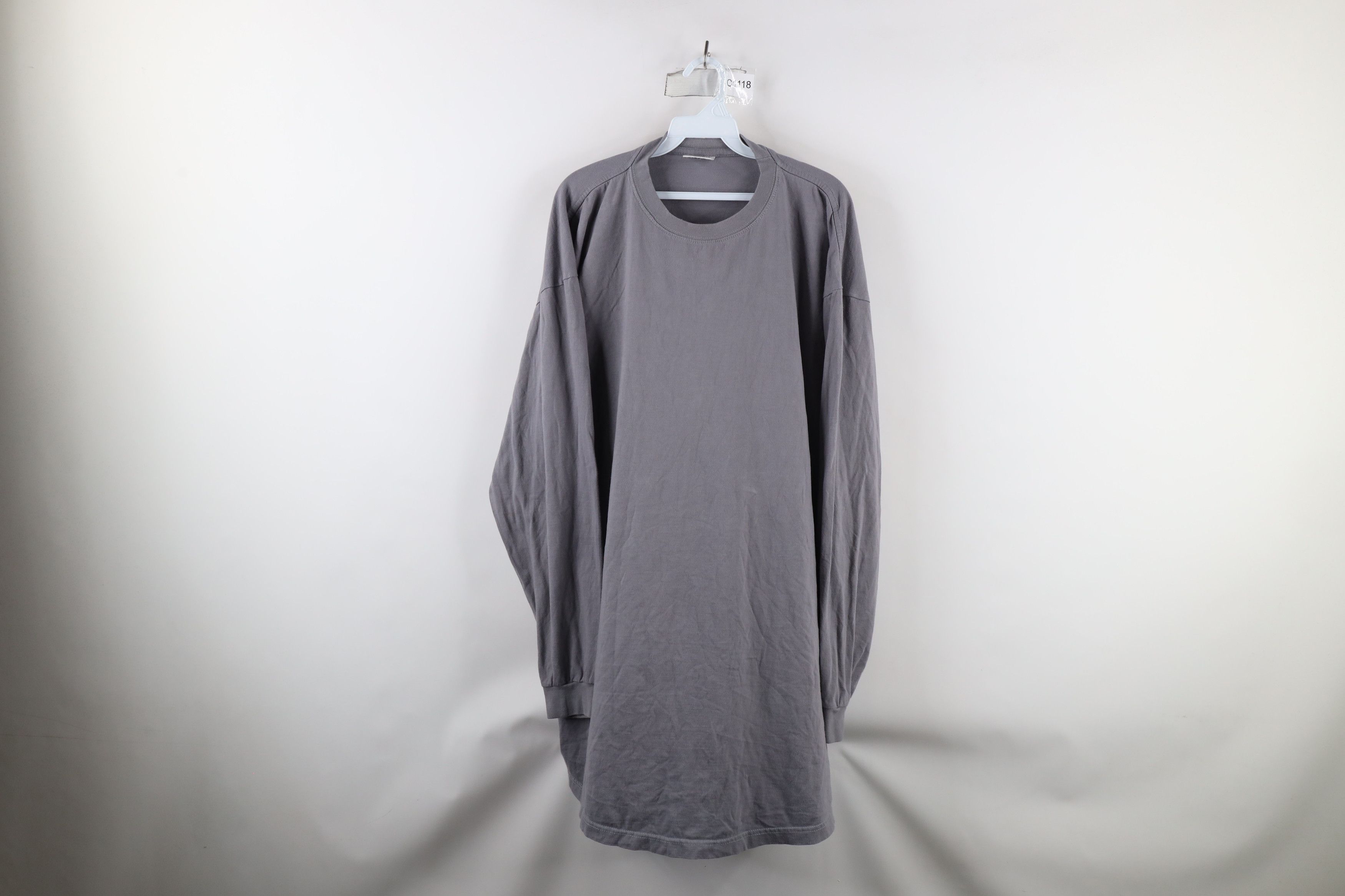 Vintage Vintage 90s Streetwear Long Sleeve T-Shirt Gray Cotton Size US XXL / EU 58 / 5 - 1 Thumbnail