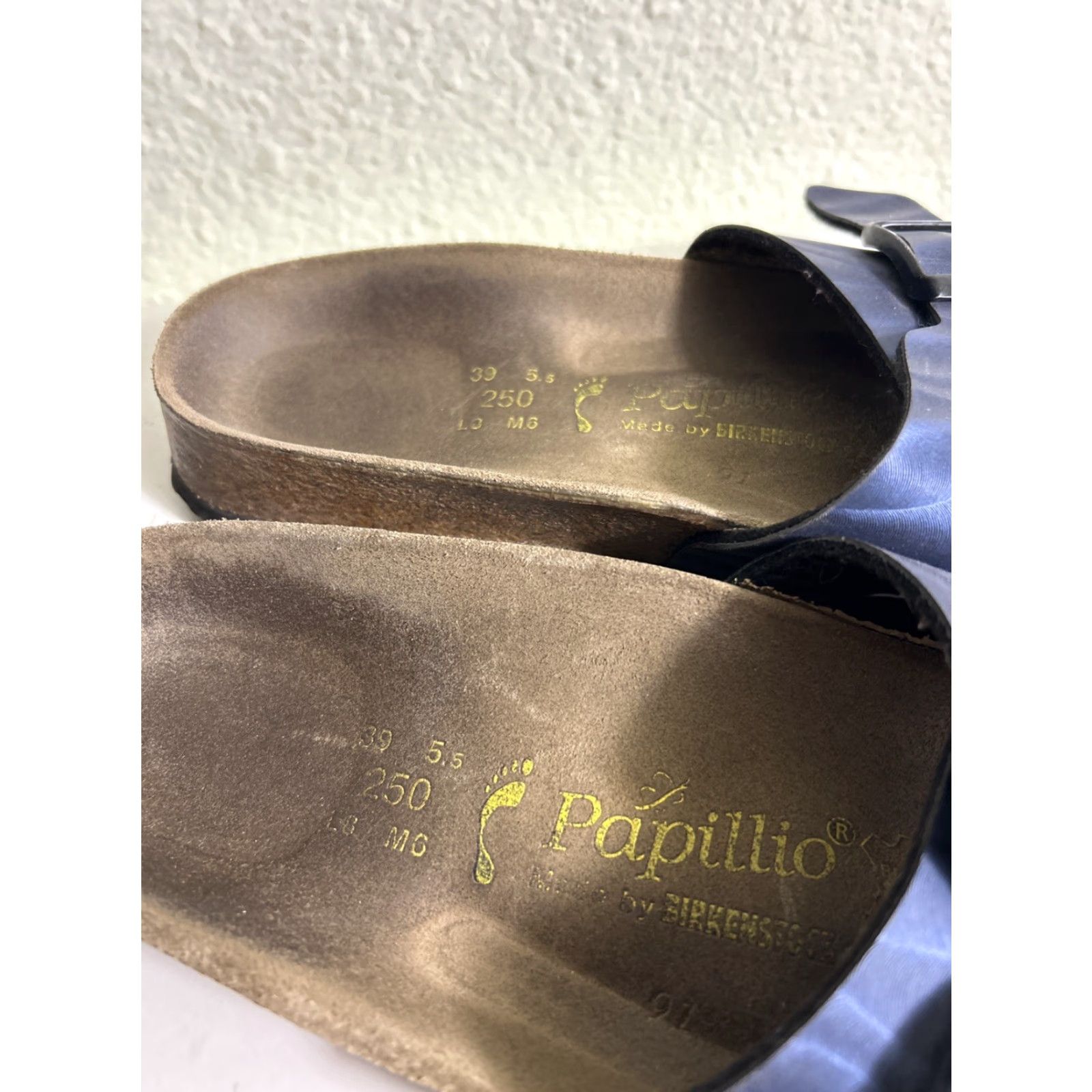 Birkenstock VINTAGE Birkenstock Papillio Navy Blue Slide Sandals Womens Size 8 Size US 8 / IT 38 - 4 Thumbnail