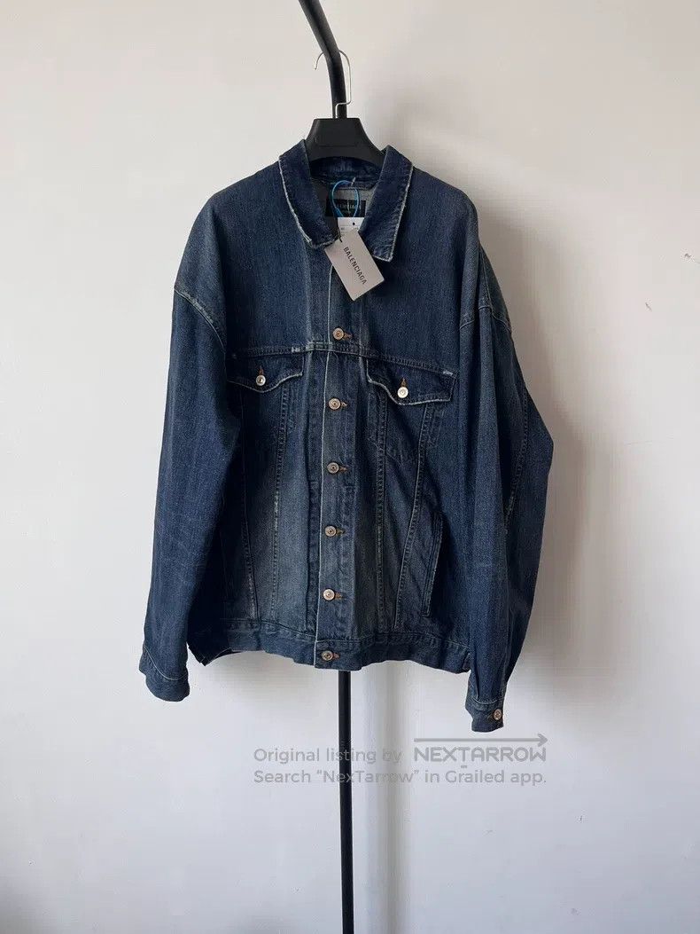 Balenciaga Balenciaga Collared Washed Single Breasted Loose Long Slee Size US S / EU 44-46 / 1 - 1 Thumbnail