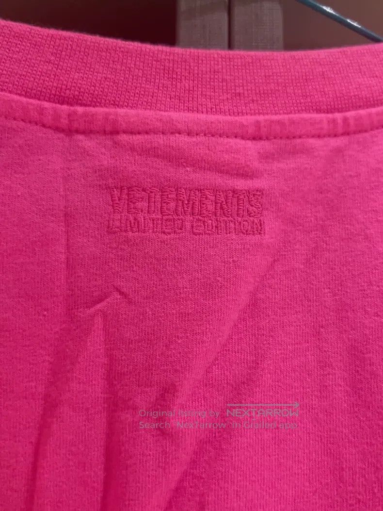 Vetements Vetements Pink limited edition short sleeve T-shirt Size US XS / EU 42 / 0 - 2 Thumbnail