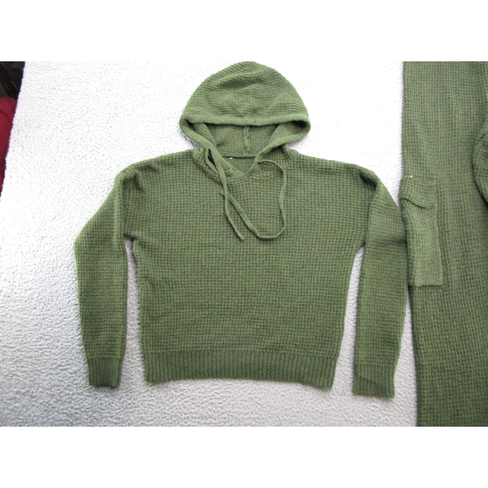 Vintage Sage + Stone Cargo Pants and Hoodie Set Women's XS Thermal Waffle Green Set Mens XS Shirt? Size XS / US 0-2 / IT 36-38 - 2 Thumbnail