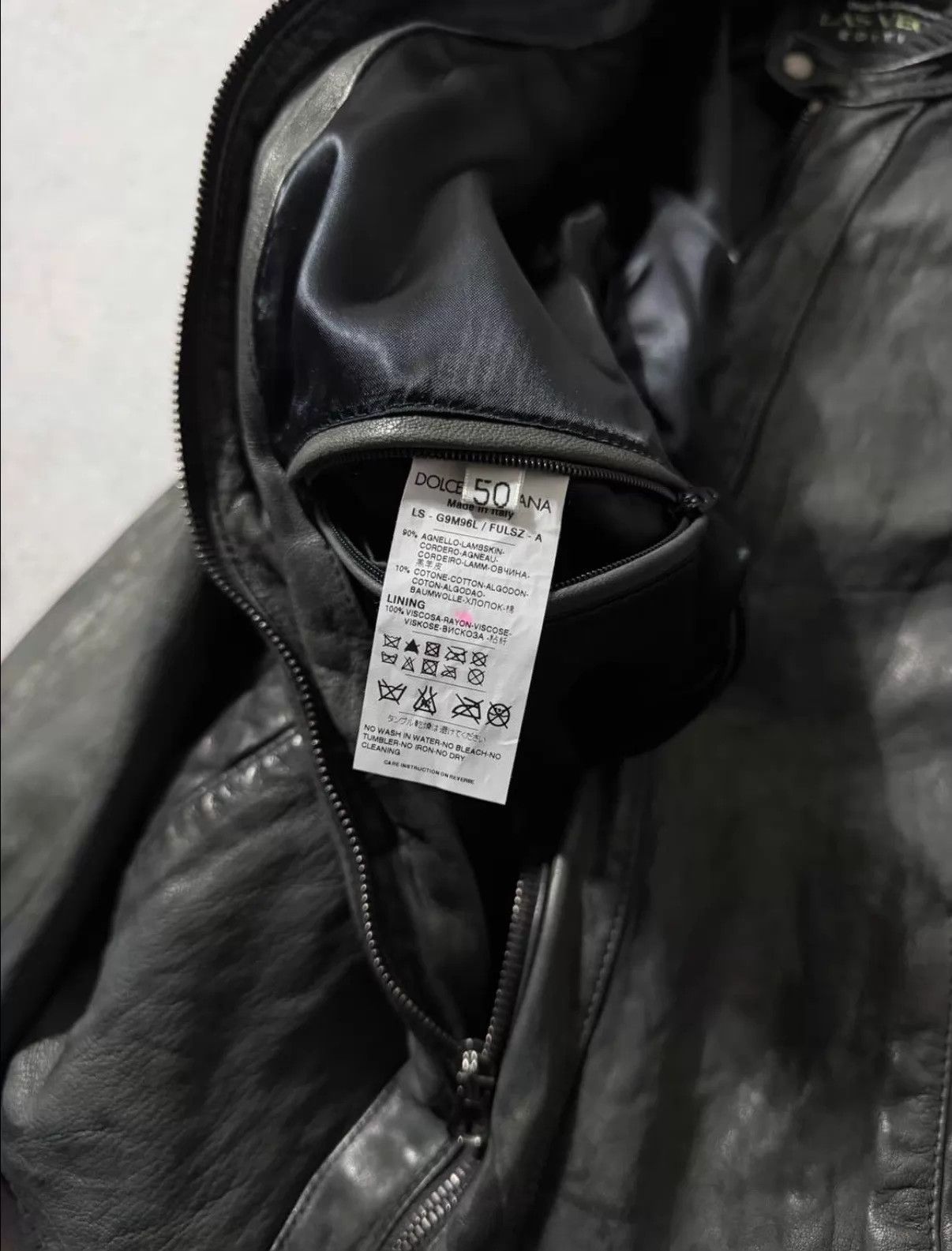 Dolce & Gabbana Dolce&Gabbana Vintage Washed Lambskin Blade Cut Jacket XL Size US M / EU 48-50 / 2 - 7 Thumbnail