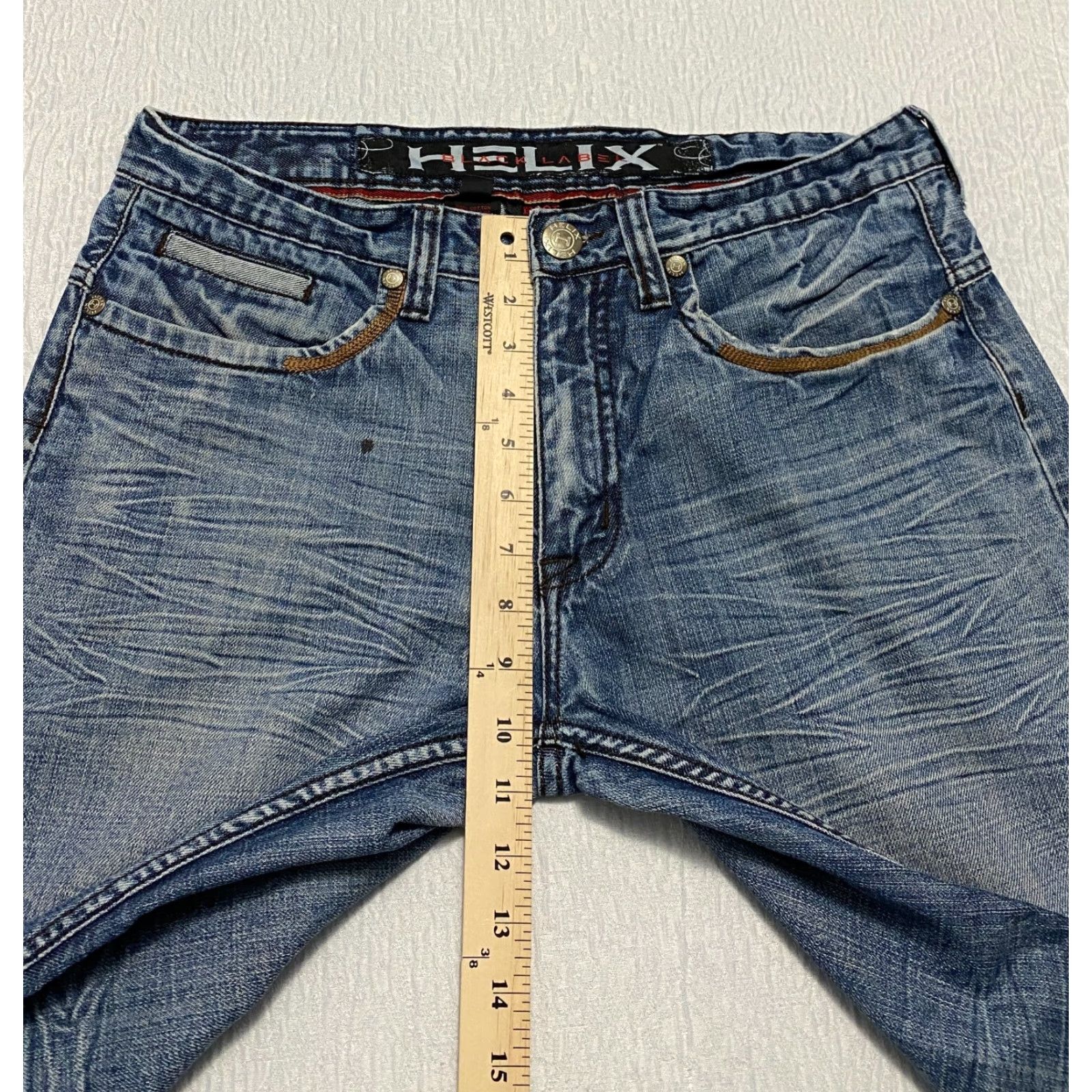 Vintage Helix Black Label Jeans Men Size 34 Reg Bootcut 5-Pocket Denim 100% Cotton Blue Y2K 90s Embroidered Pattern: Solid Size US 34 / EU 50 - 7 Thumbnail