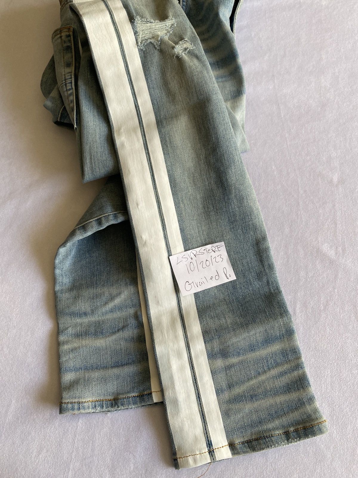 Amiri AMIRI Track Jean LT Indigo 32 OG - Gently Used* Size US 32 / EU 48 - 12 Thumbnail