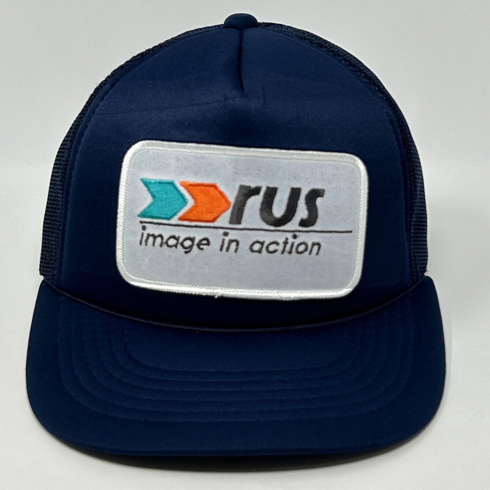 Vintage Vintage 80s Rus Image In Action Trucker Hat Baseball Cap Size ONE SIZE - 1 Thumbnail