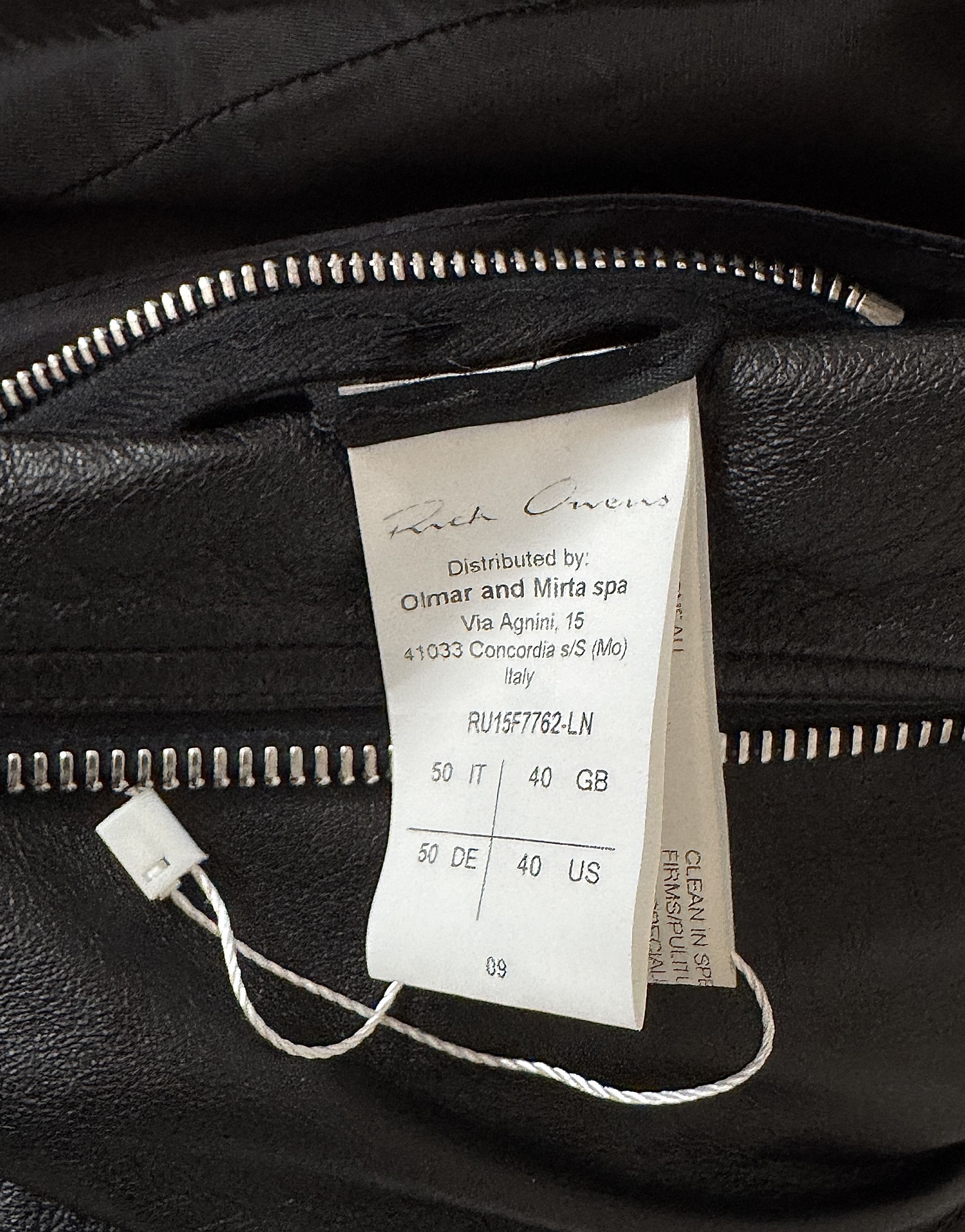 Rick Owens Rick Owens NWT Mollino Asymmetrical Black Leather Jacket Size US M / EU 48-50 / 2 - 5 Thumbnail