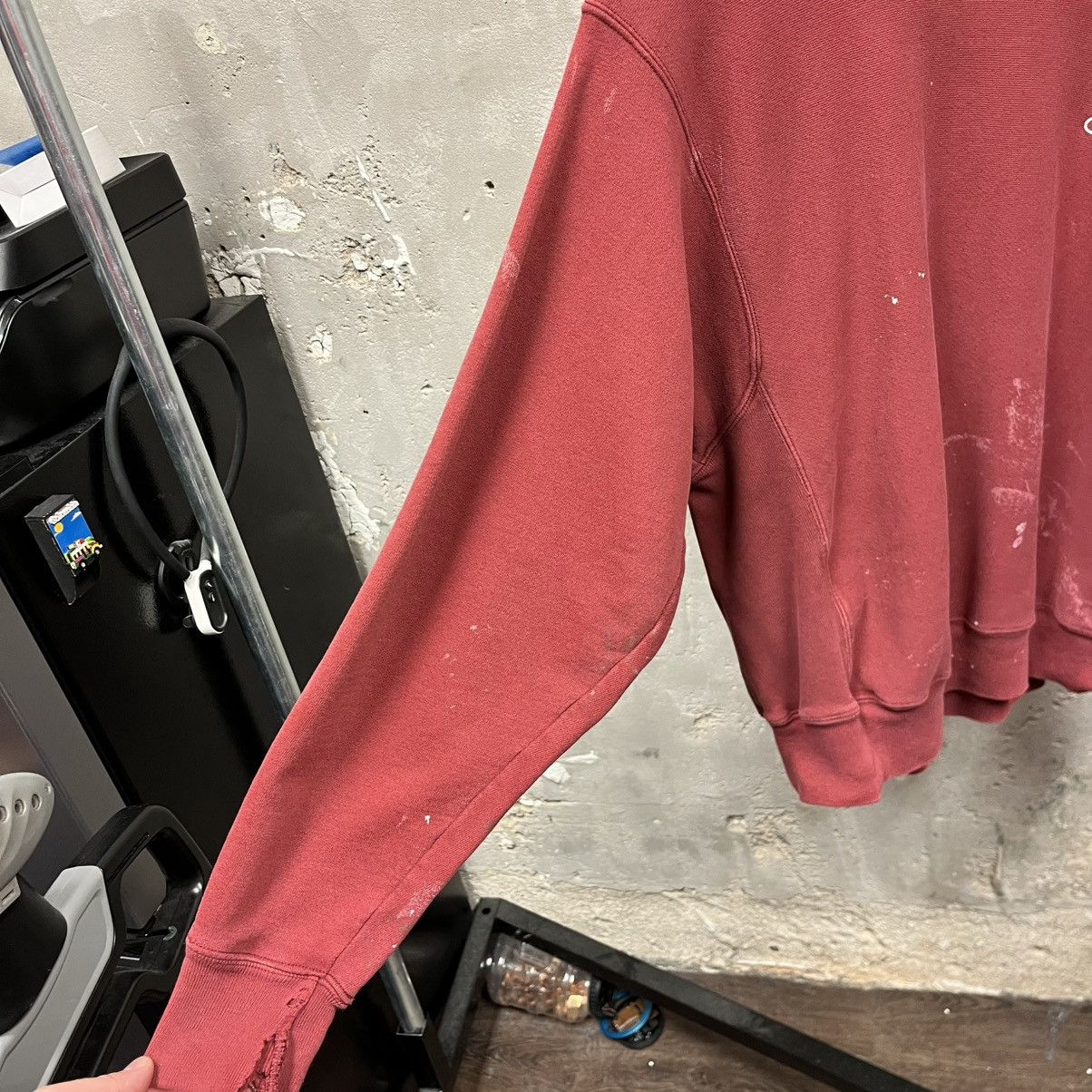 Champion Champion Vintage Y2K Red Reverse Weave Thrashed Crewneck M Size US M / EU 48-50 / 2 - 3 Thumbnail